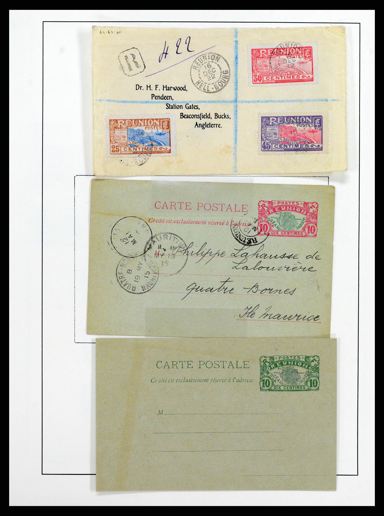 37930 020 - Postzegelverzameling 37930 Reunion 1852-1975.
