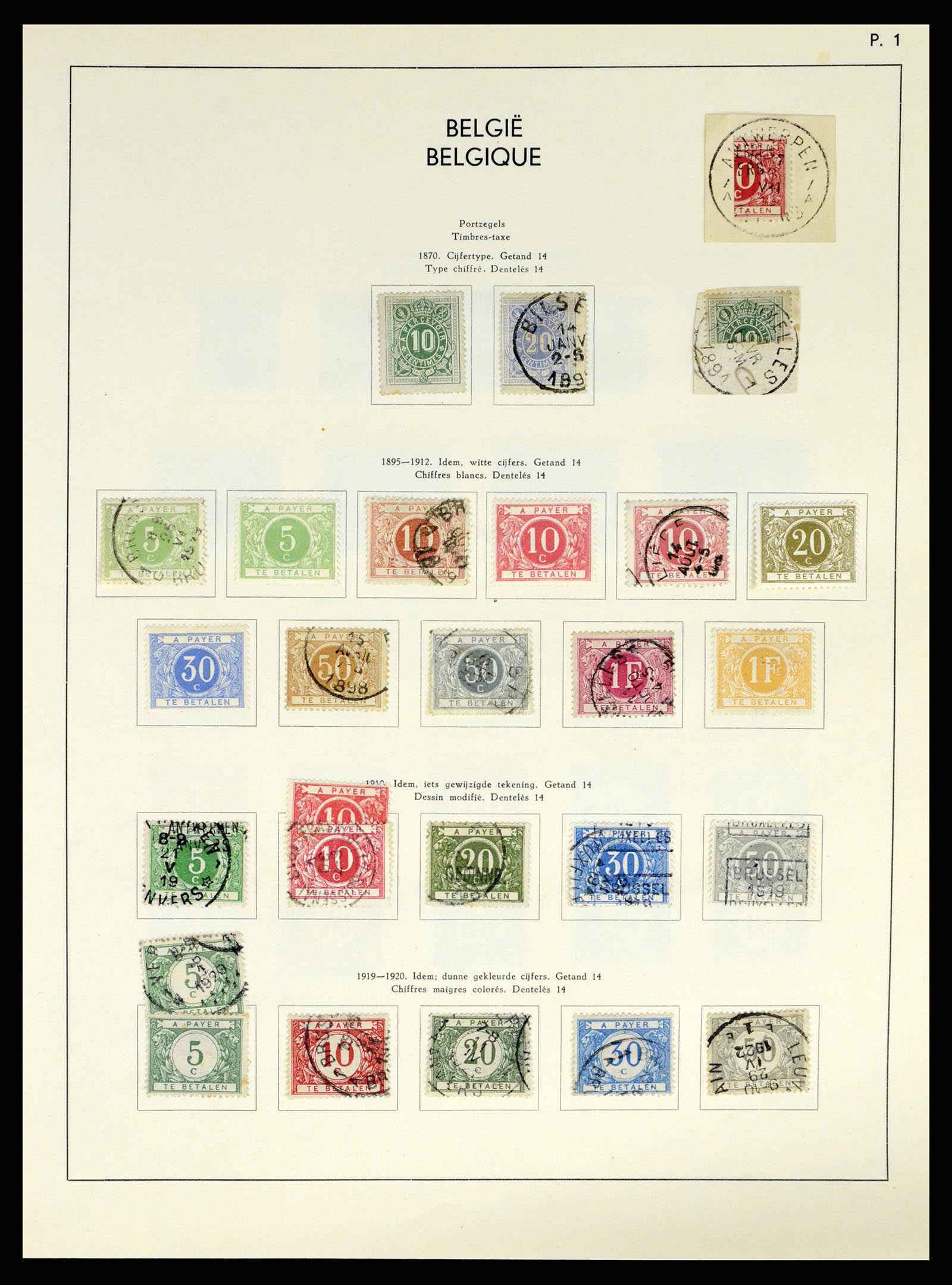 37959 122 - Postzegelverzameling 37959 België en Belgisch Congo 1849-1960.