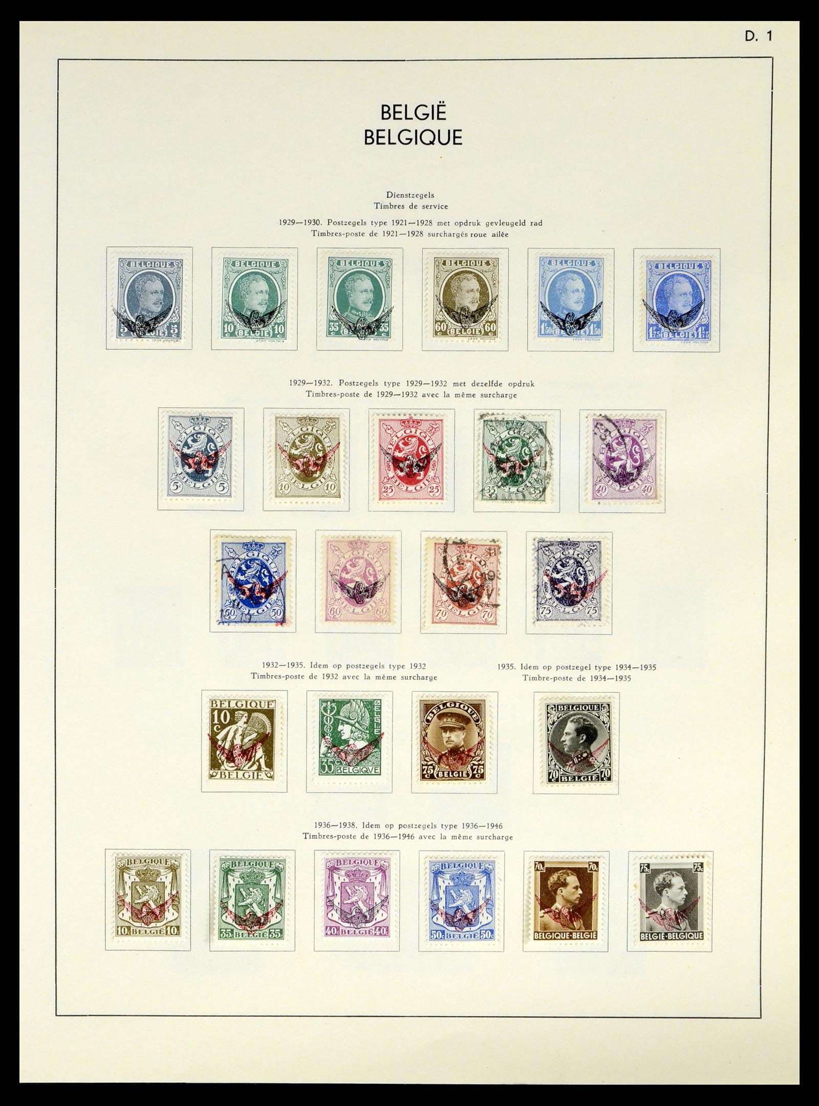 37959 125 - Postzegelverzameling 37959 België en Belgisch Congo 1849-1960.