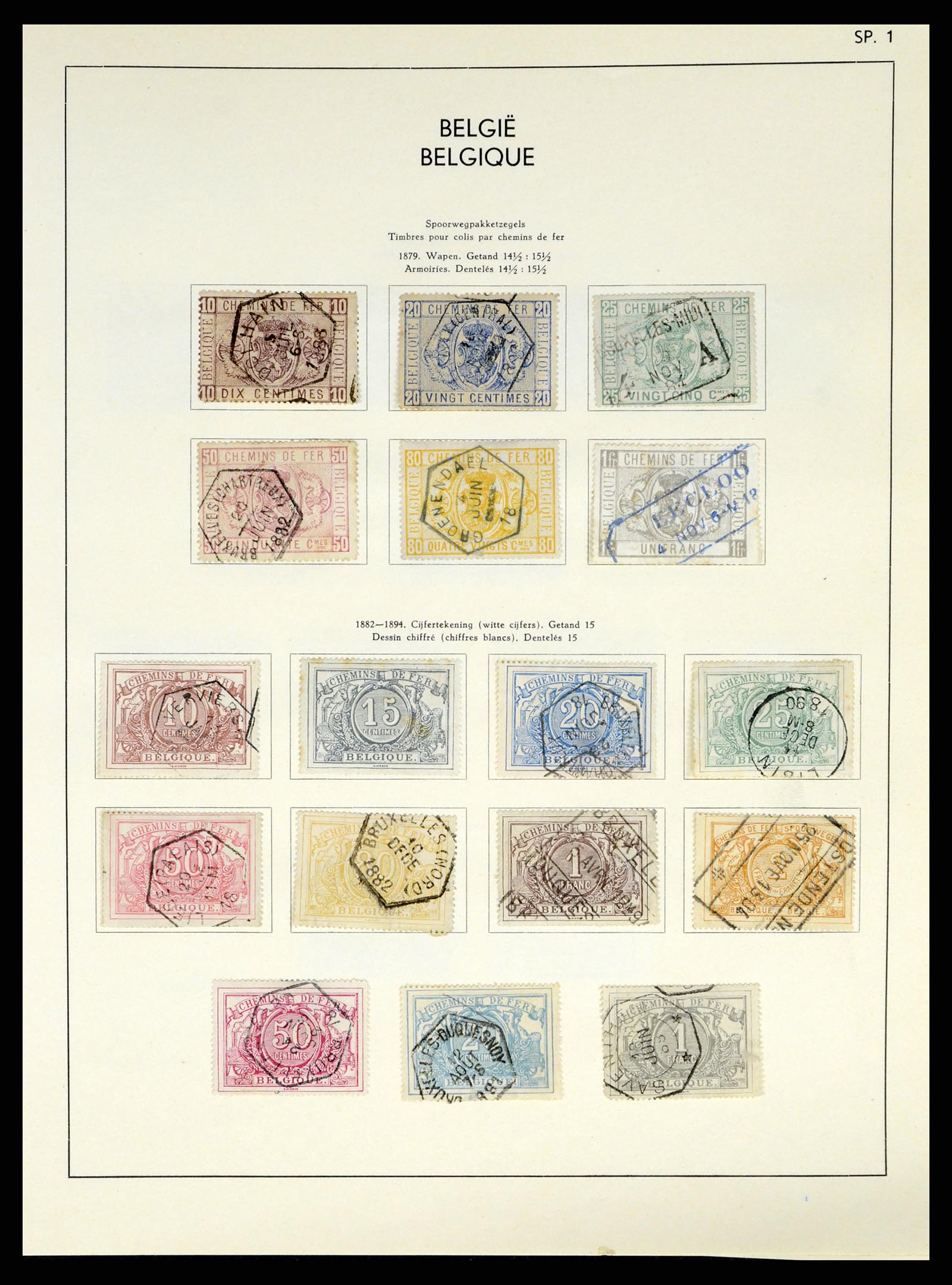 37959 134 - Postzegelverzameling 37959 België en Belgisch Congo 1849-1960.