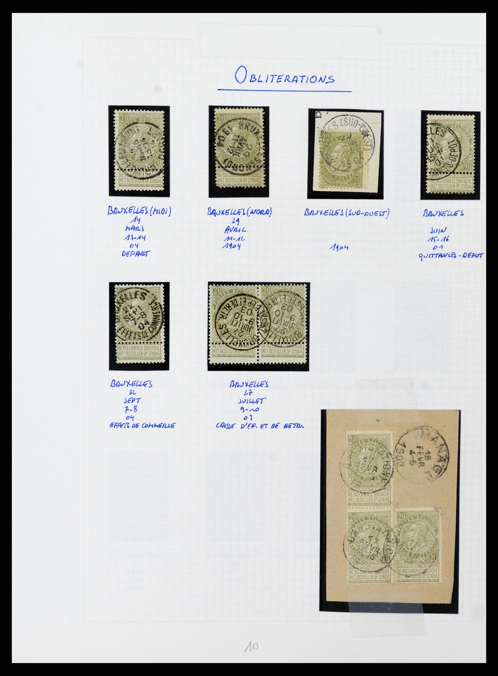 38023 0163 - Postzegelverzameling 38023 België 1893-1900.