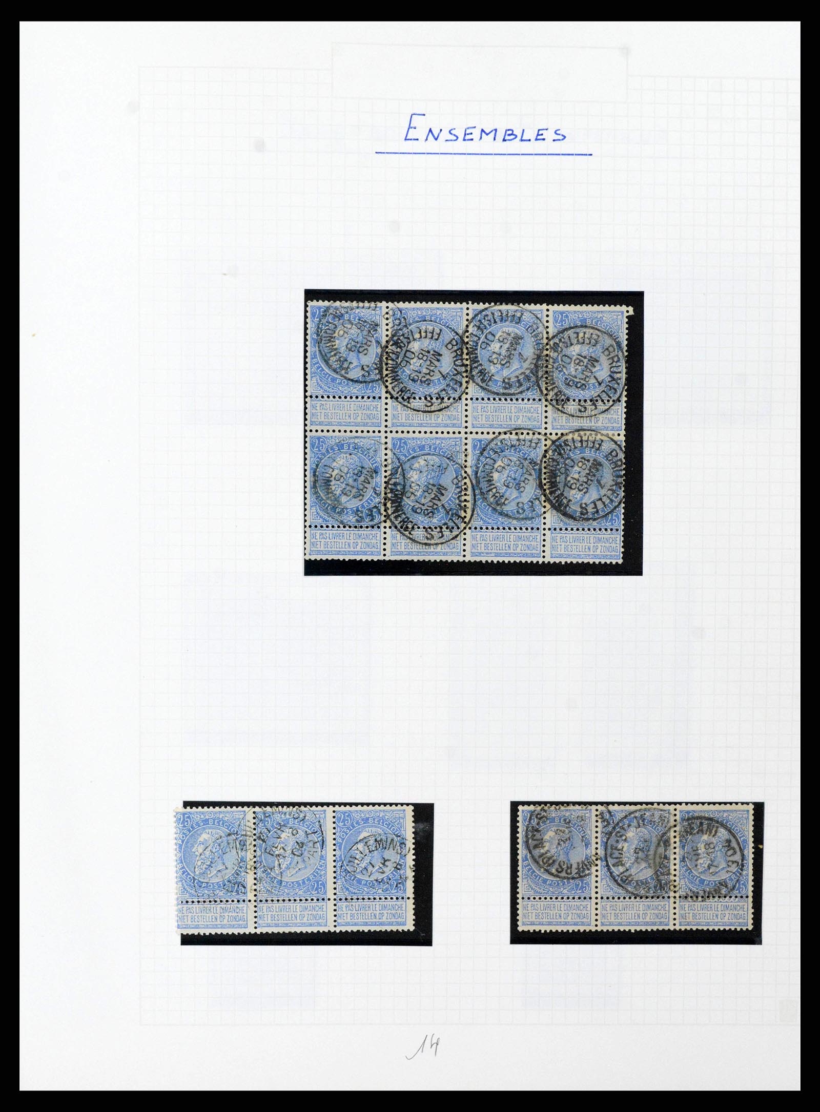 38023 0169 - Postzegelverzameling 38023 België 1893-1900.