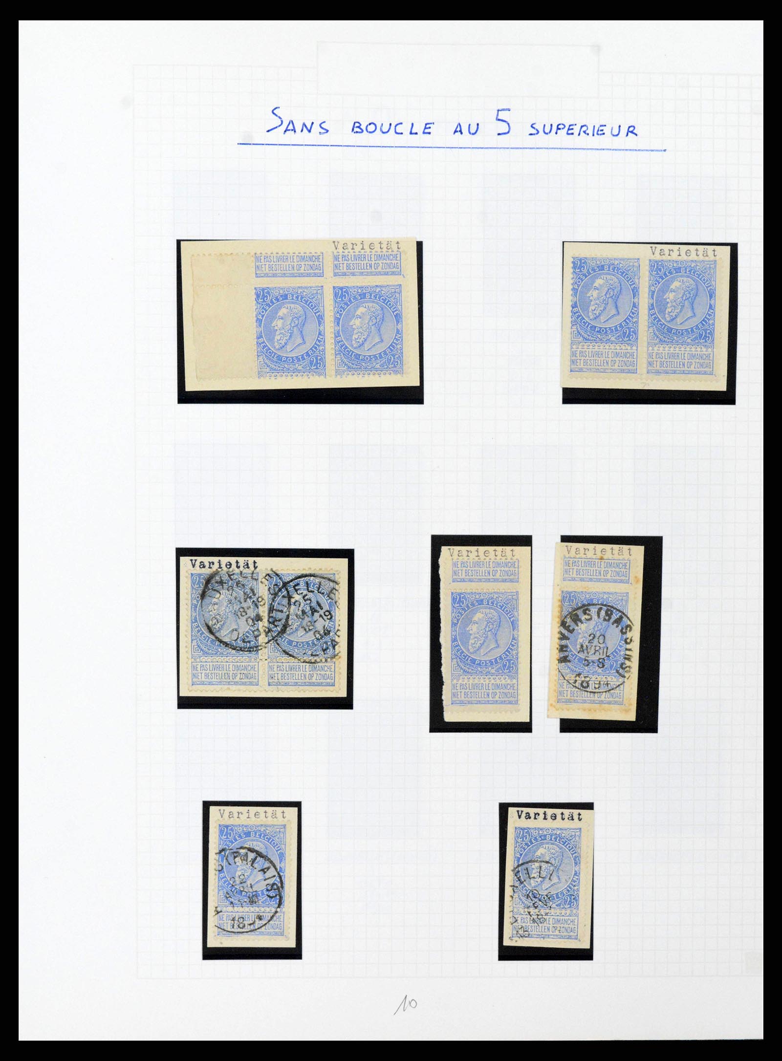 38023 0170 - Postzegelverzameling 38023 België 1893-1900.
