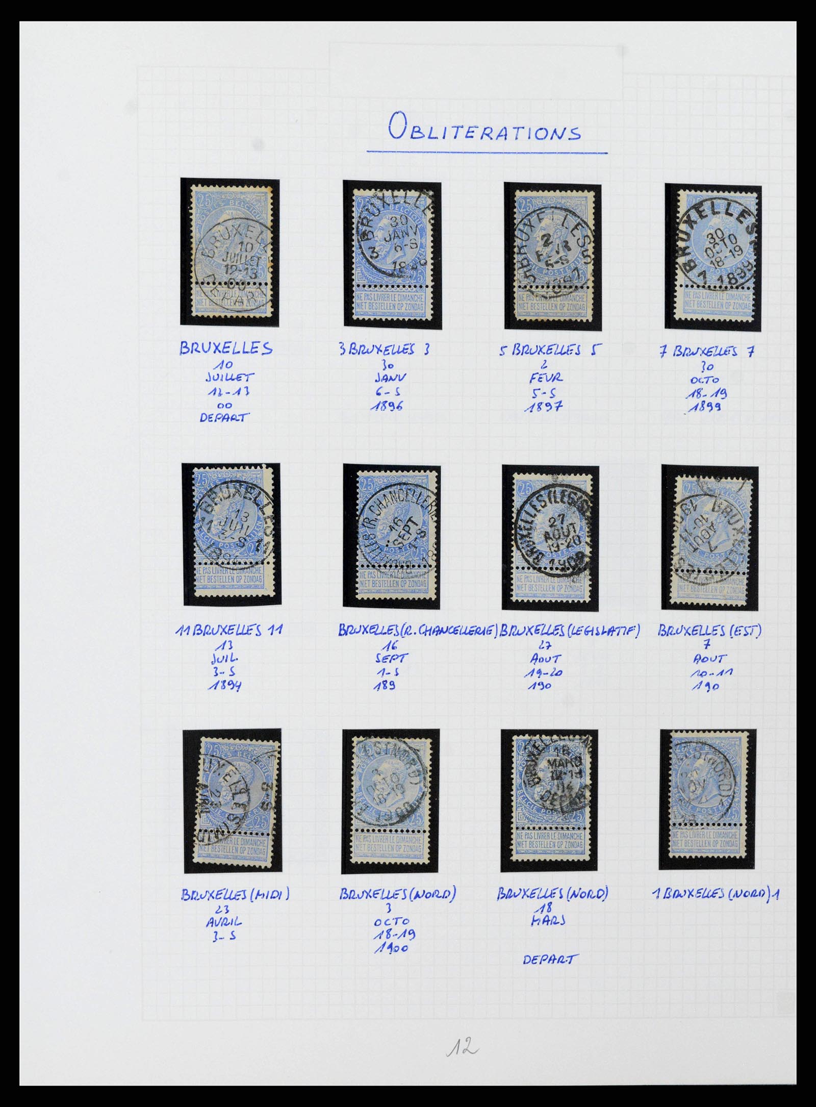 38023 0171 - Postzegelverzameling 38023 België 1893-1900.