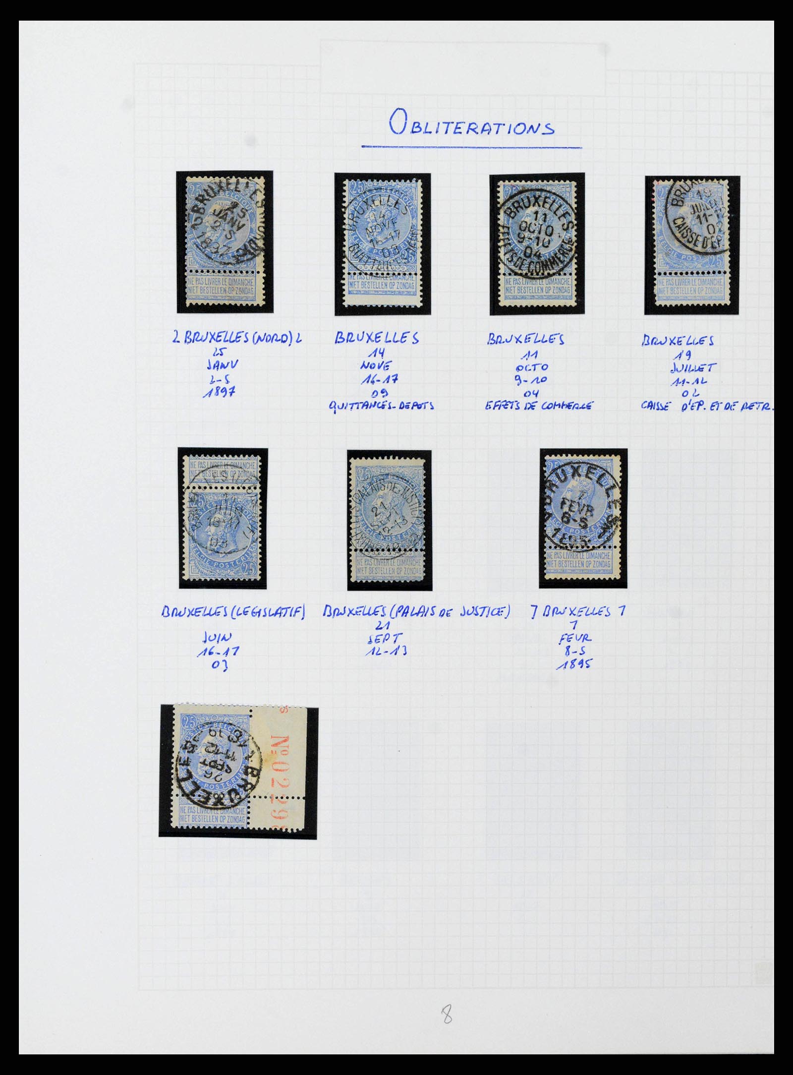 38023 0172 - Postzegelverzameling 38023 België 1893-1900.