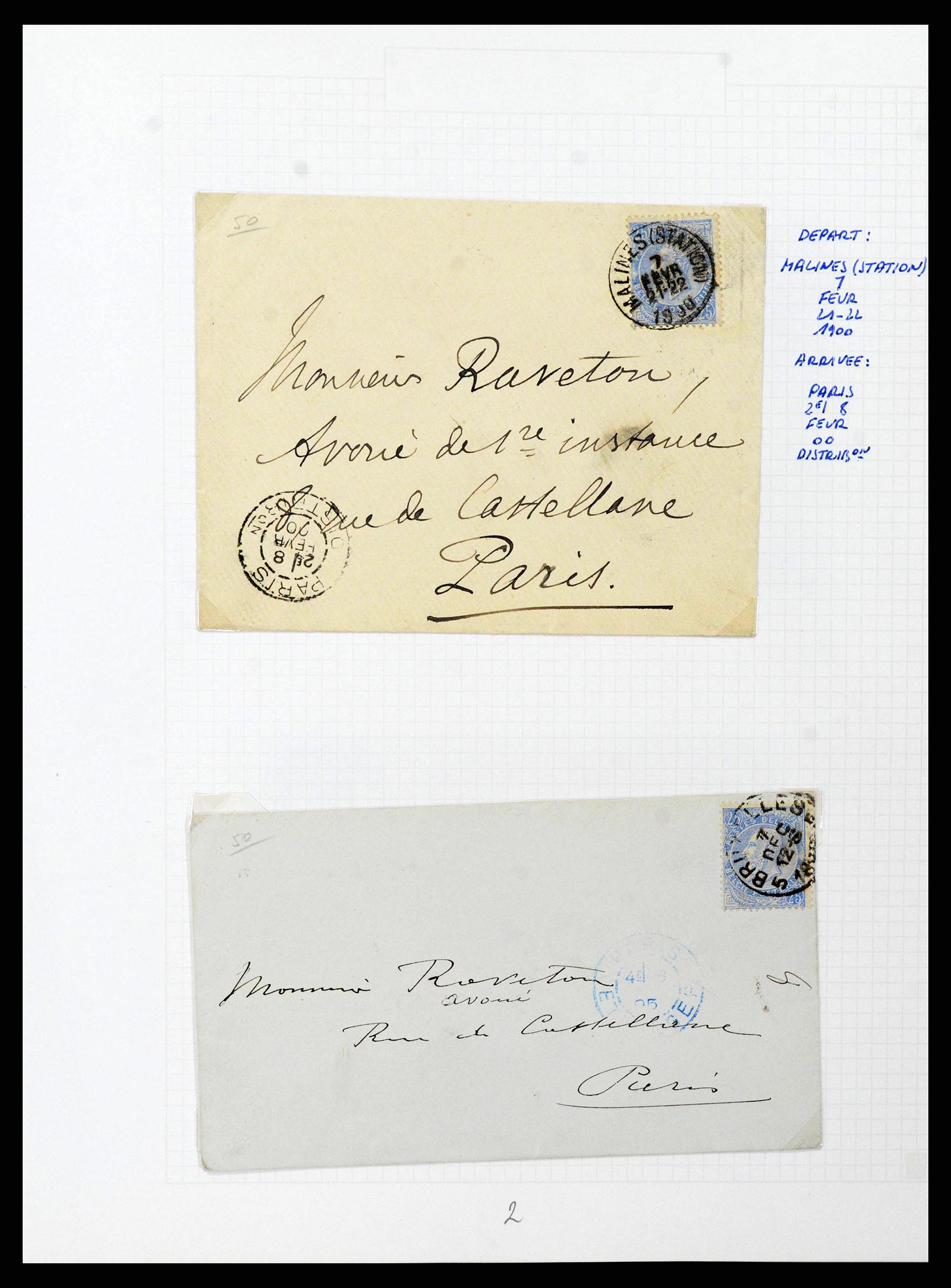 38023 0176 - Postzegelverzameling 38023 België 1893-1900.