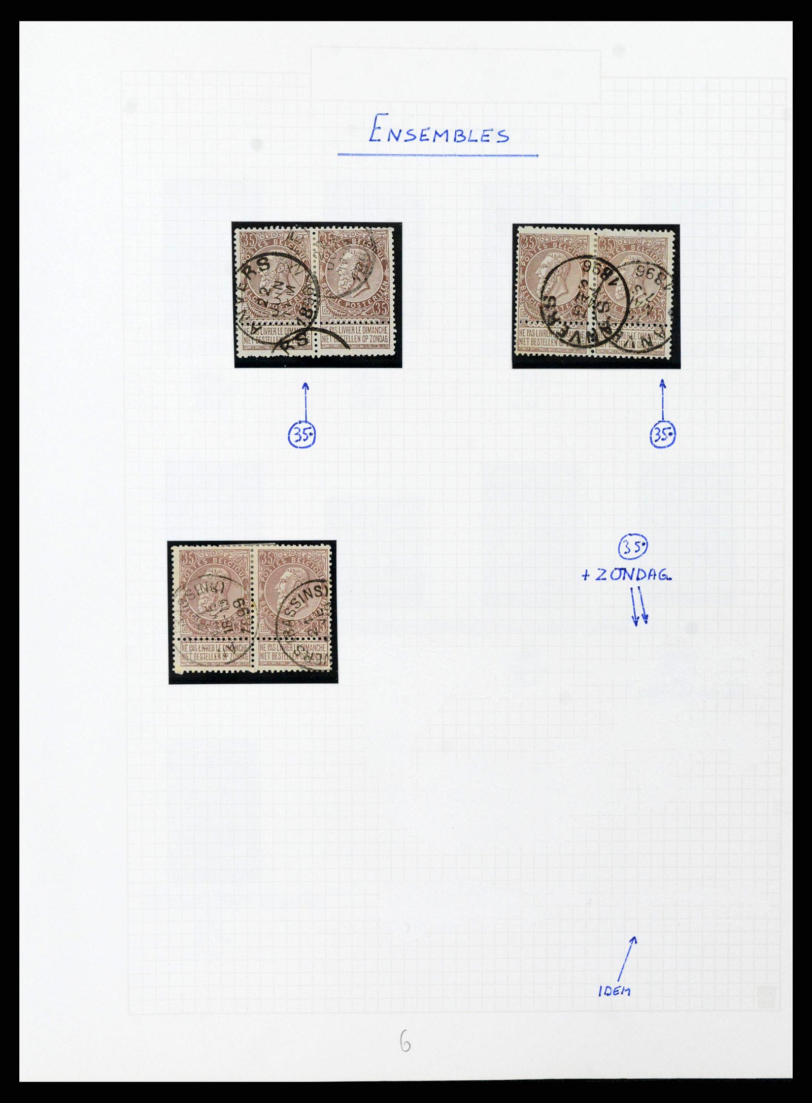 38023 0183 - Postzegelverzameling 38023 België 1893-1900.