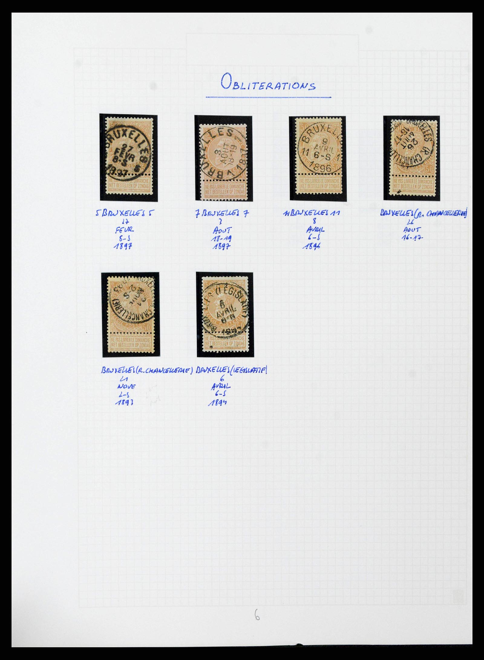 38023 0191 - Postzegelverzameling 38023 België 1893-1900.
