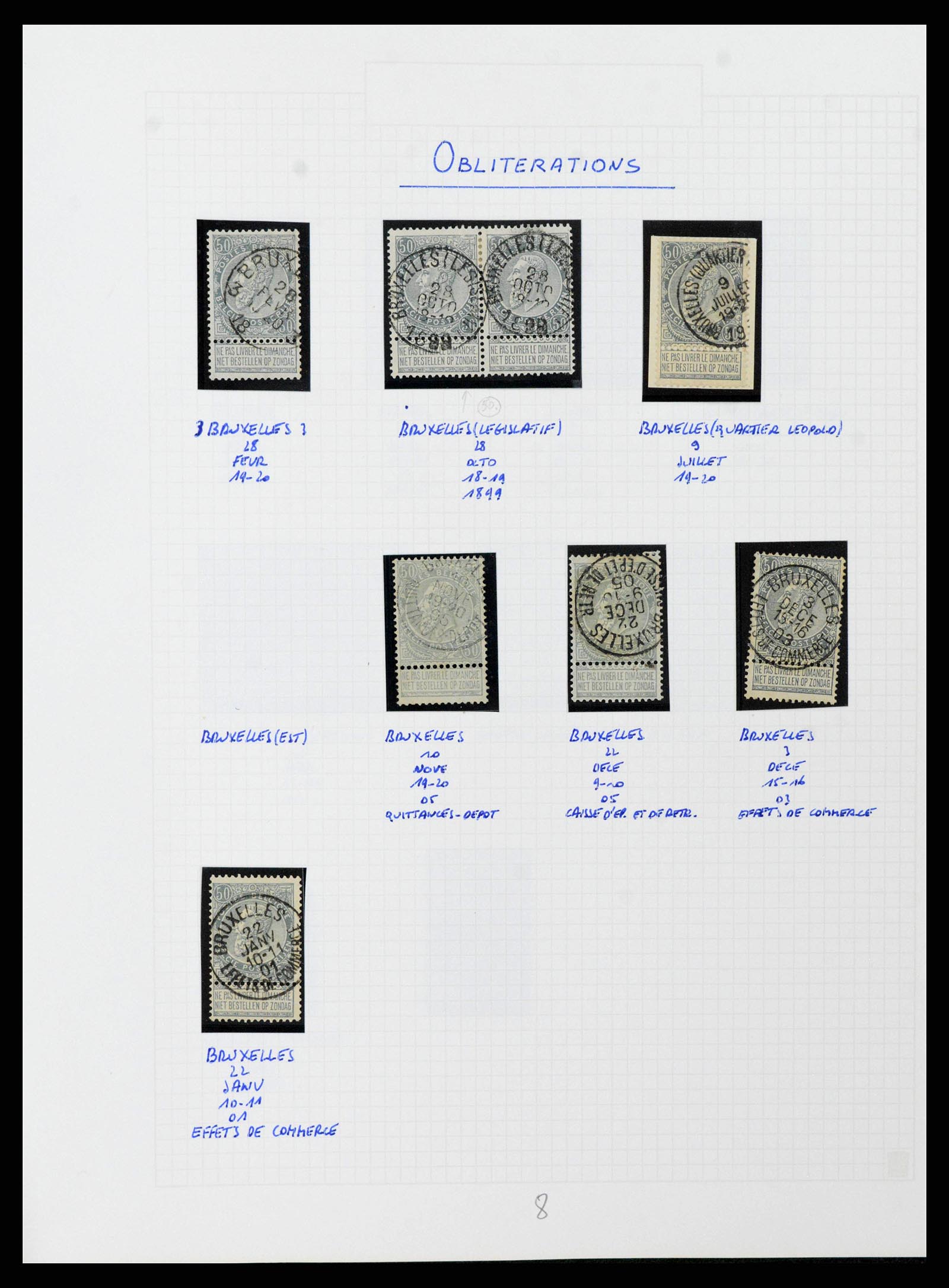 38023 0199 - Postzegelverzameling 38023 België 1893-1900.