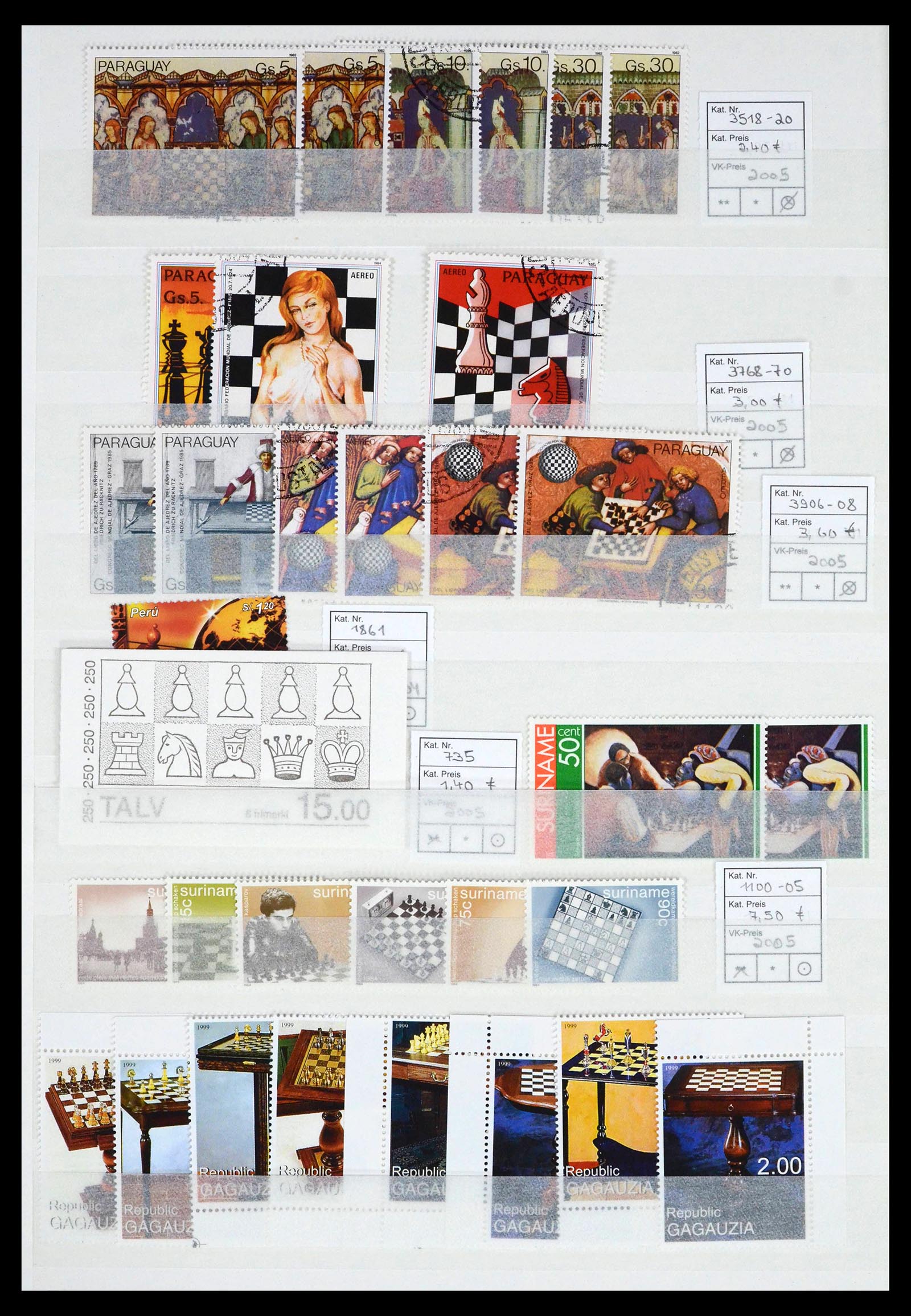 38112 0012 - Stamp collection 38112 Thematic chess 1960-2010.