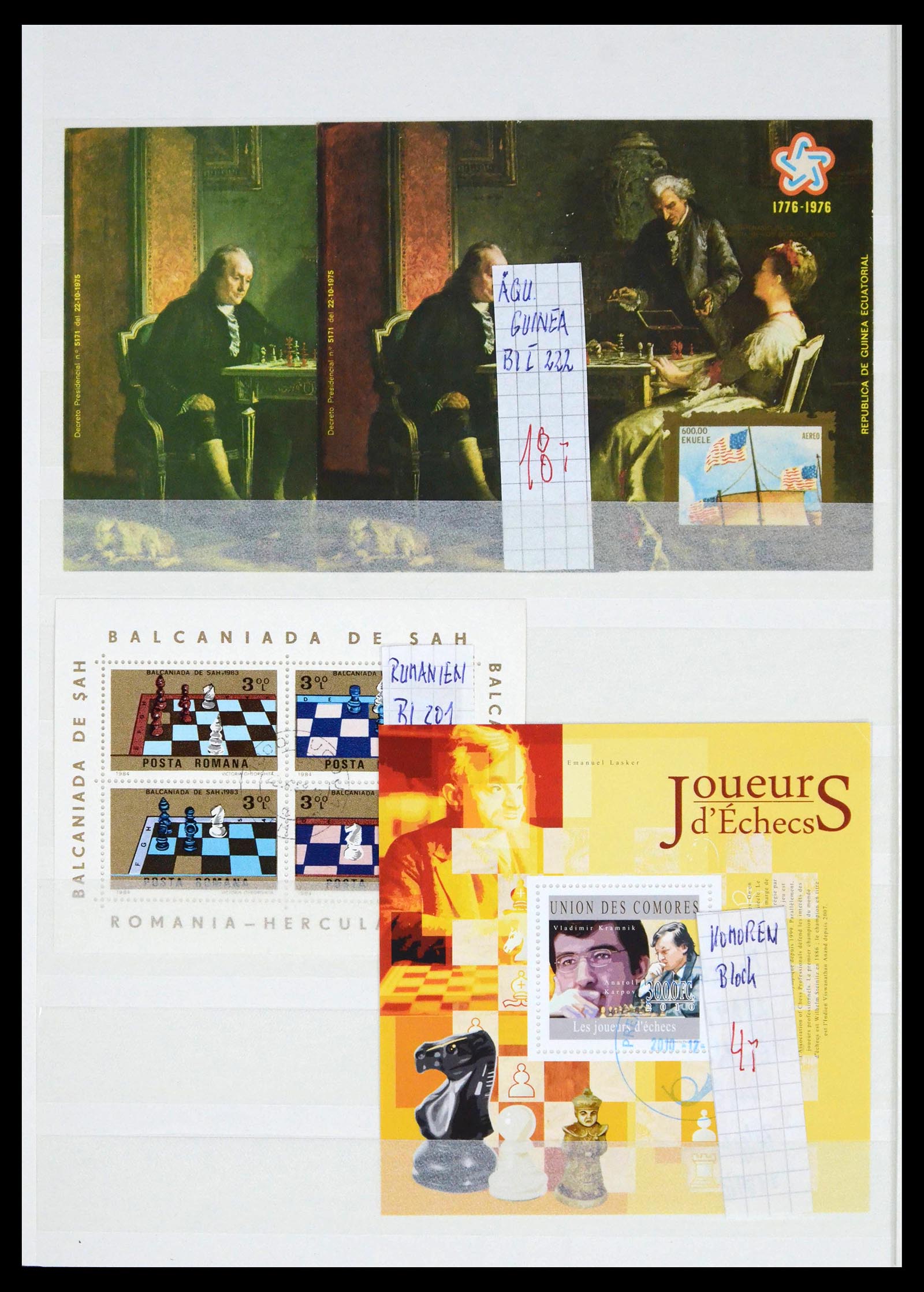 38112 0020 - Stamp collection 38112 Thematic chess 1960-2010.