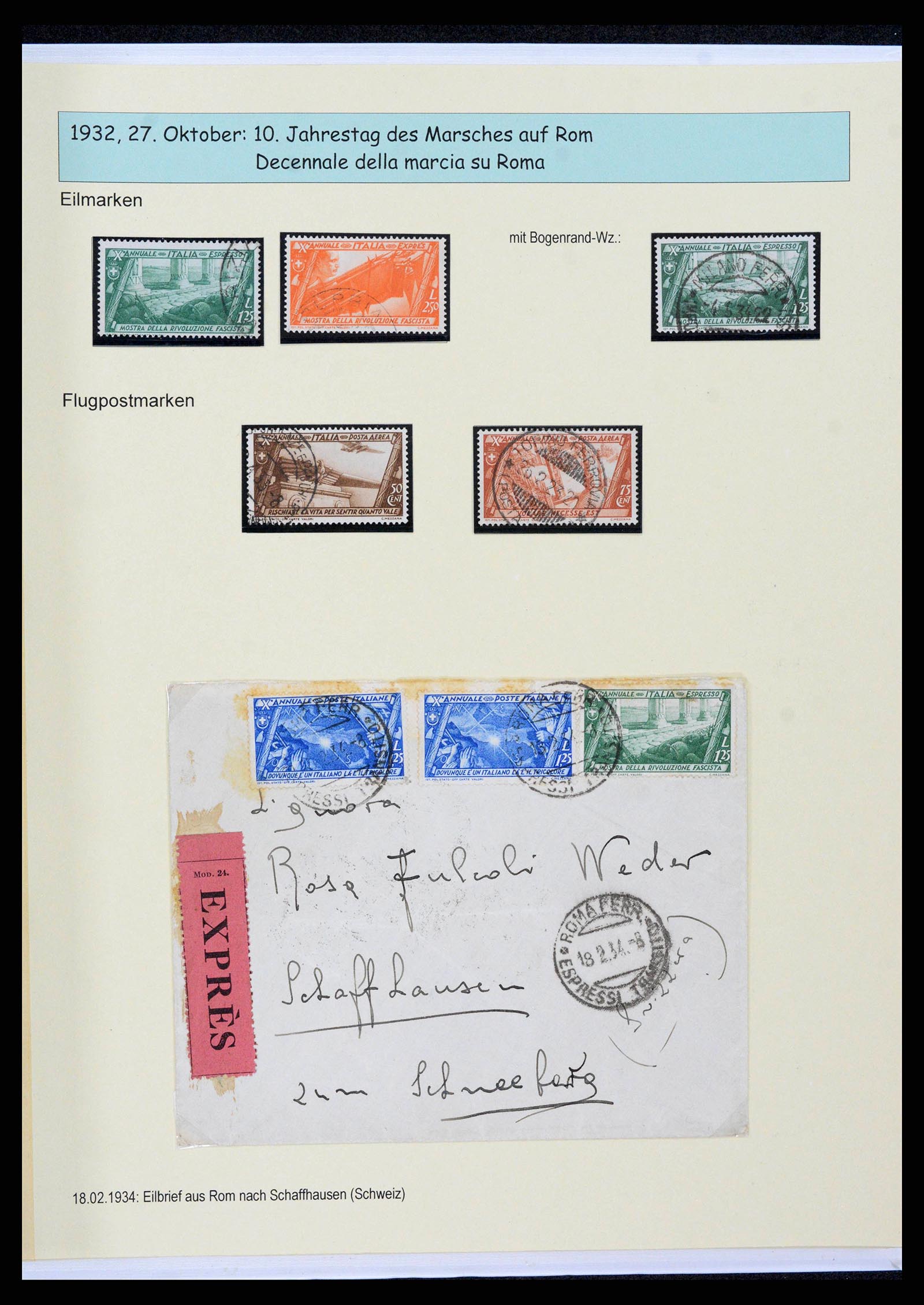 38115 0085 - Stamp collection 38115 Italy 1910-1942.