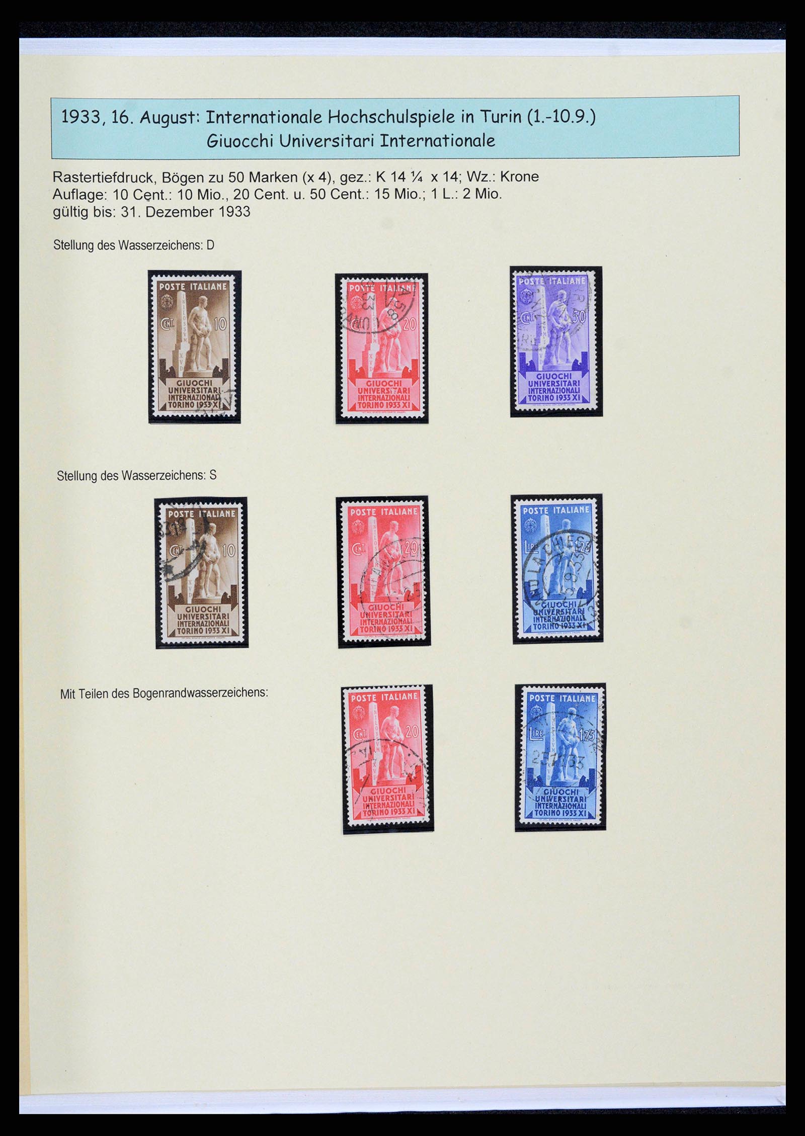 38115 0088 - Stamp collection 38115 Italy 1910-1942.