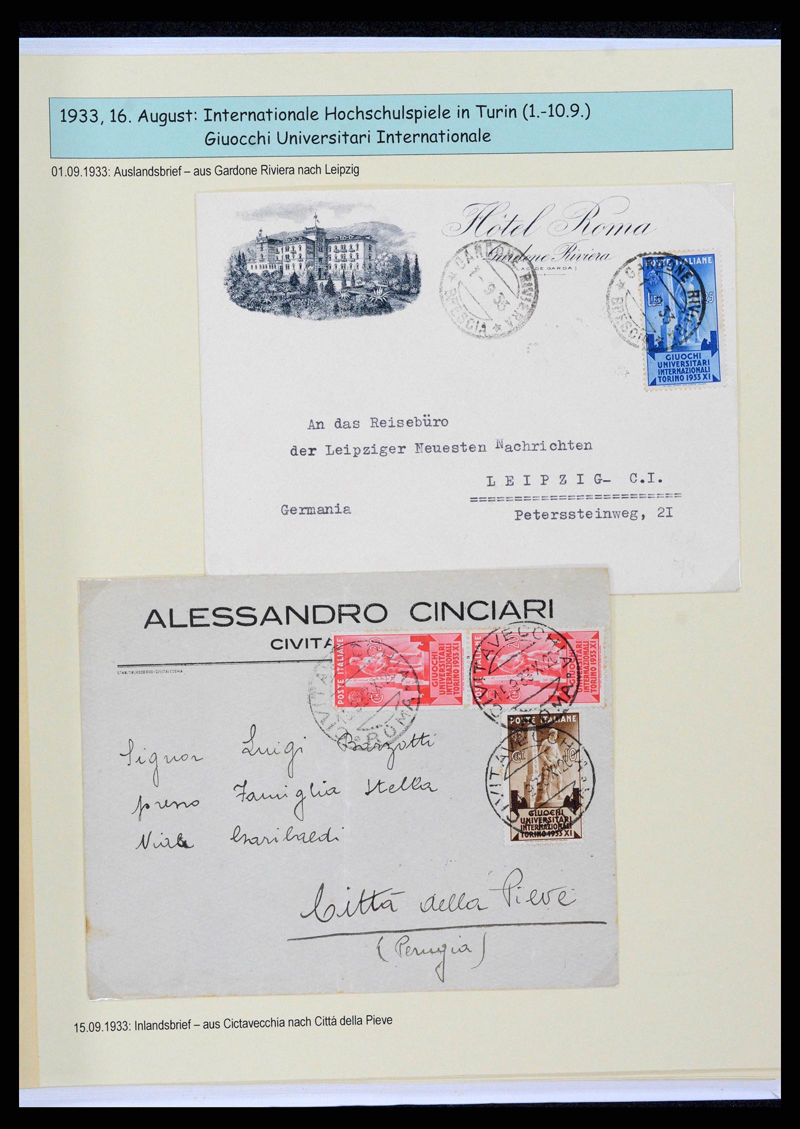 38115 0089 - Stamp collection 38115 Italy 1910-1942.