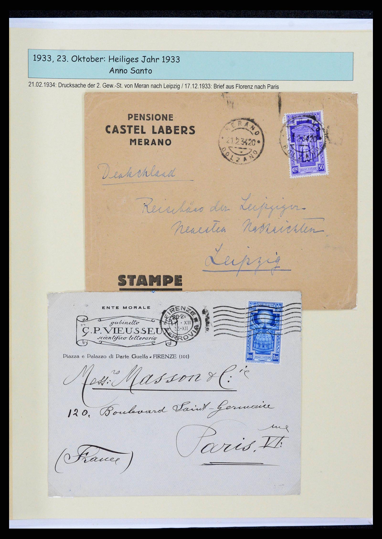 38115 0091 - Stamp collection 38115 Italy 1910-1942.
