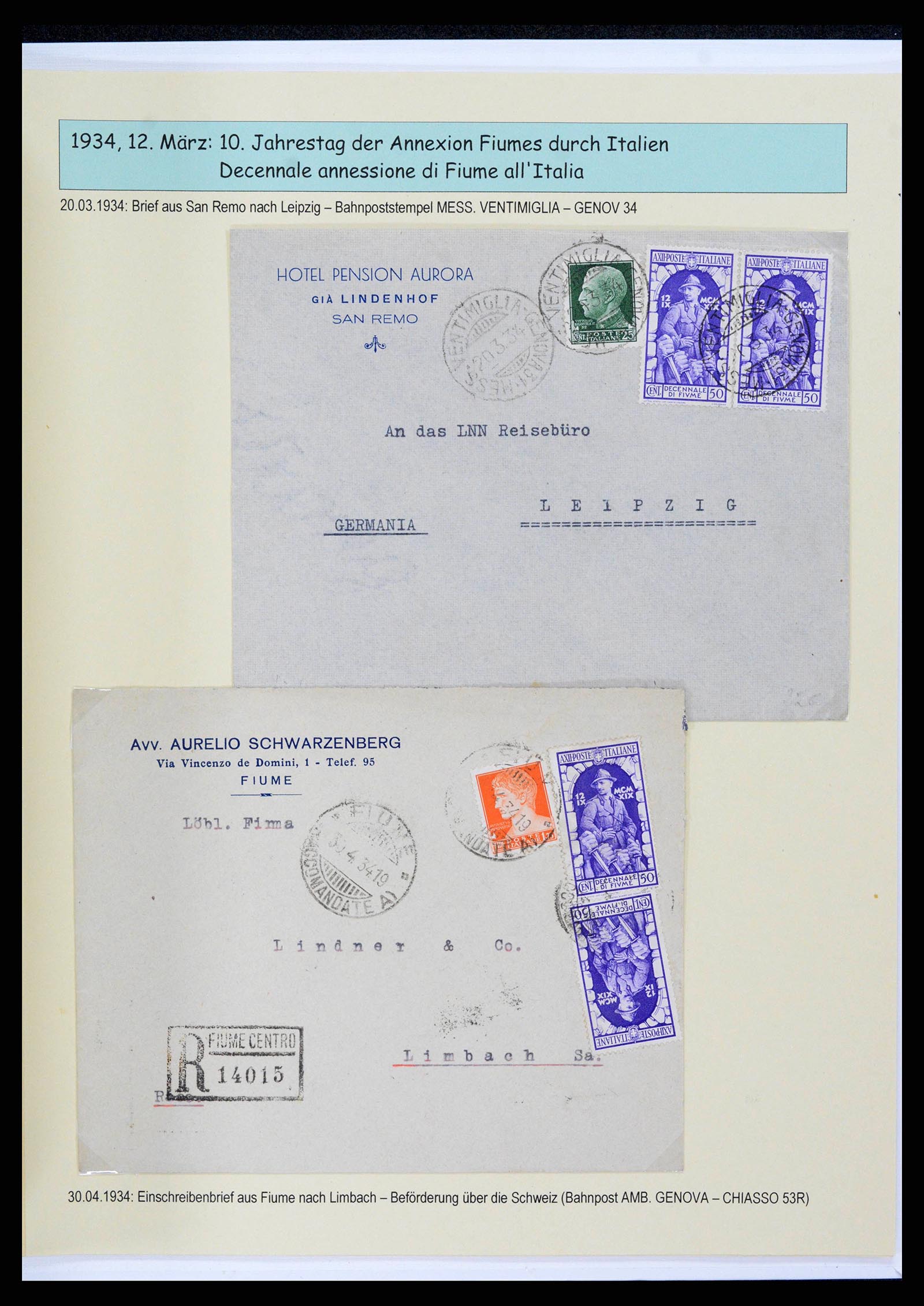 38115 0096 - Stamp collection 38115 Italy 1910-1942.