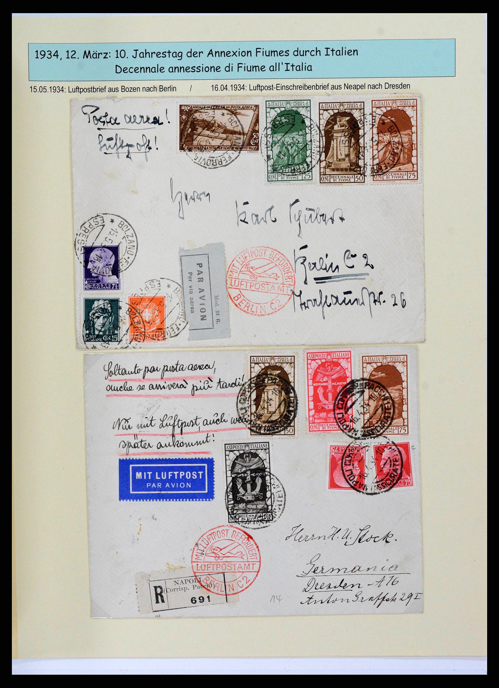 38115 0098 - Stamp collection 38115 Italy 1910-1942.