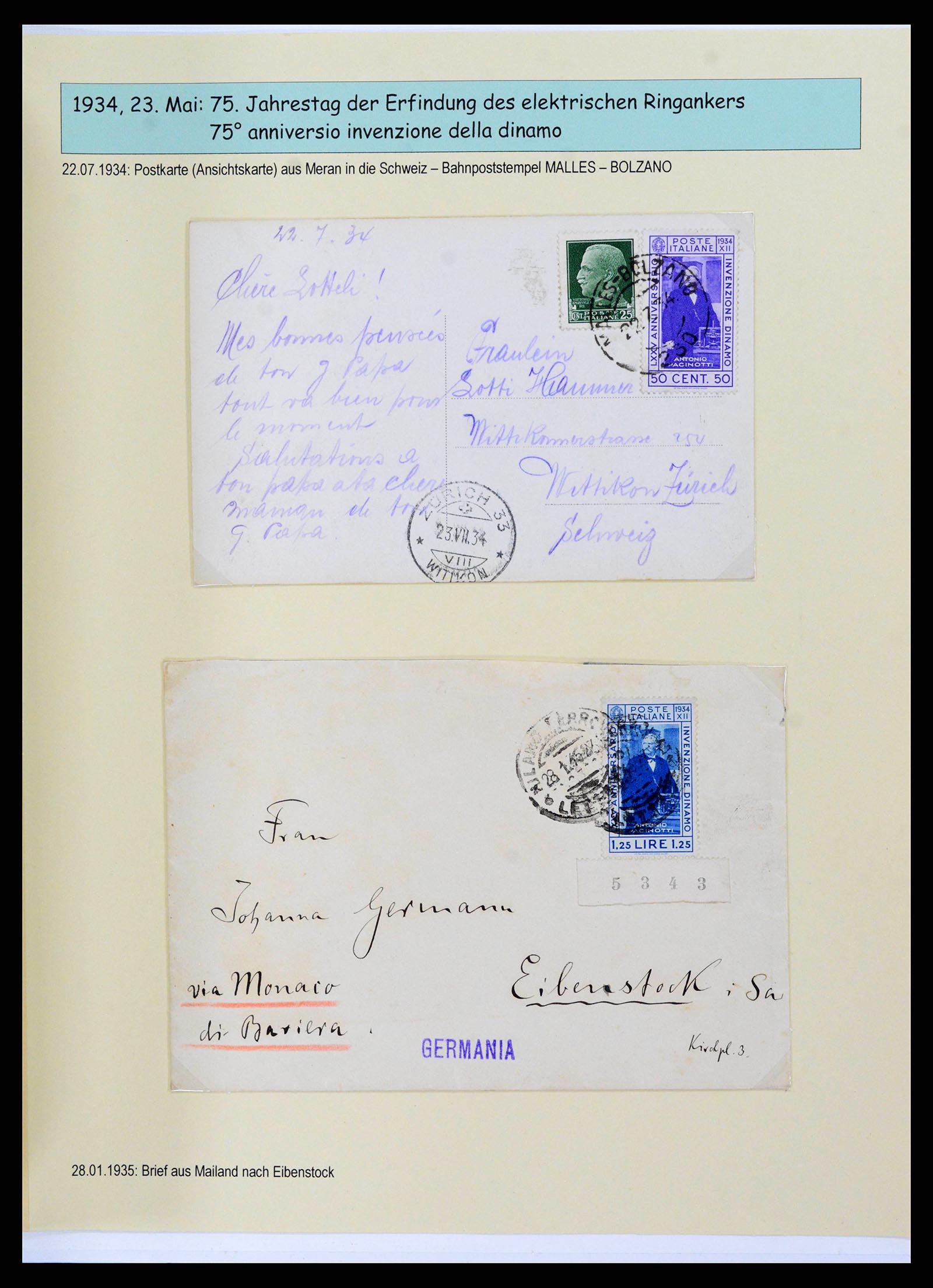 38115 0100 - Stamp collection 38115 Italy 1910-1942.