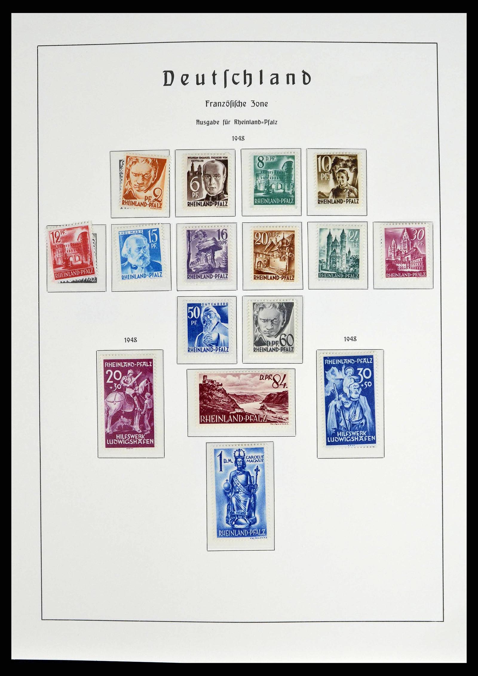 38140 0032 - Postzegelverzameling 38140 Duitsland 1945-1959.