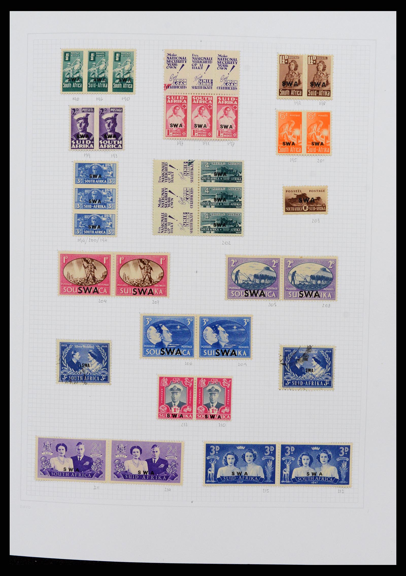 38147 0007 - Stamp collection 38147 South West Africa 1923-2016.