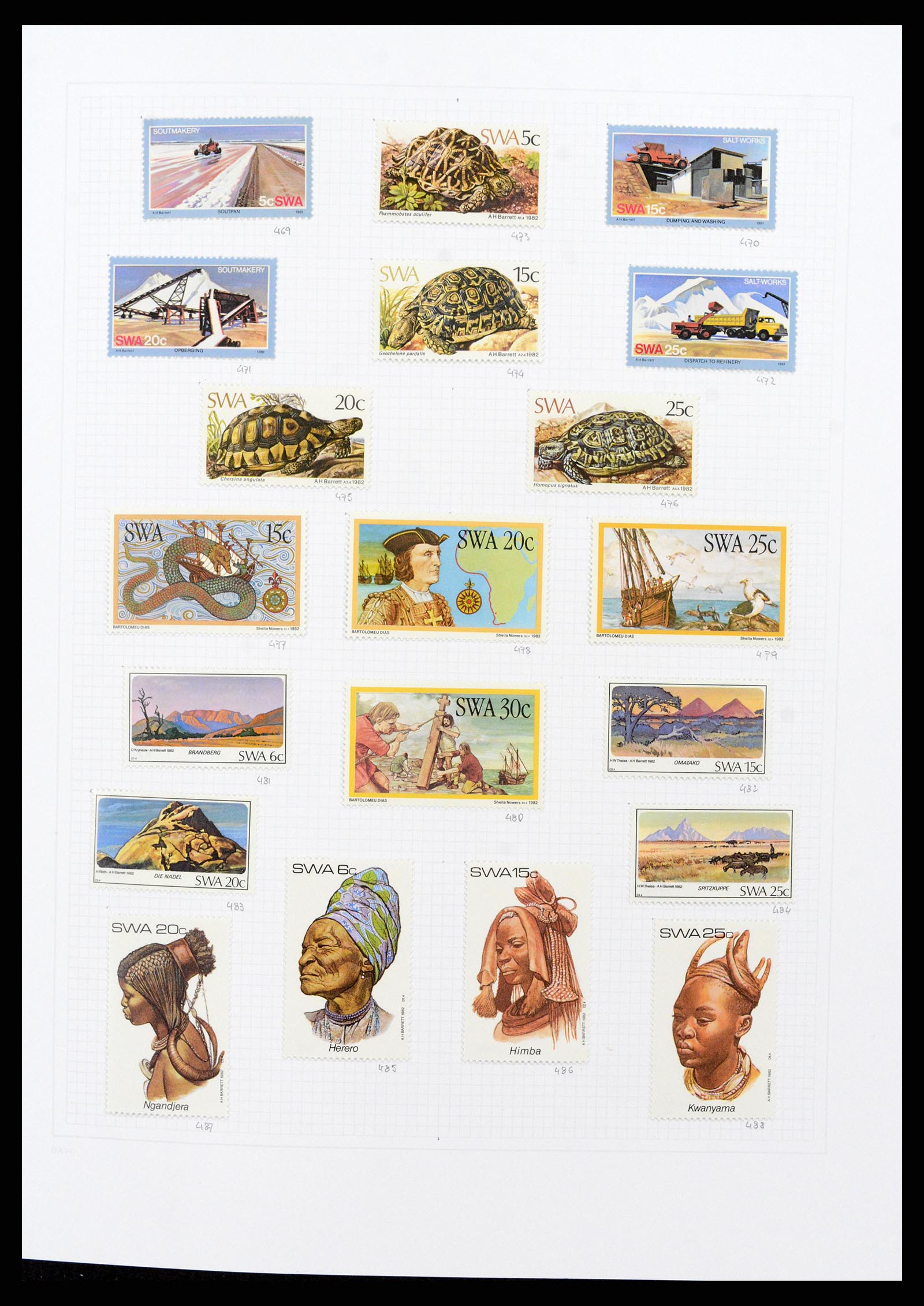 38147 0019 - Stamp collection 38147 South West Africa 1923-2016.