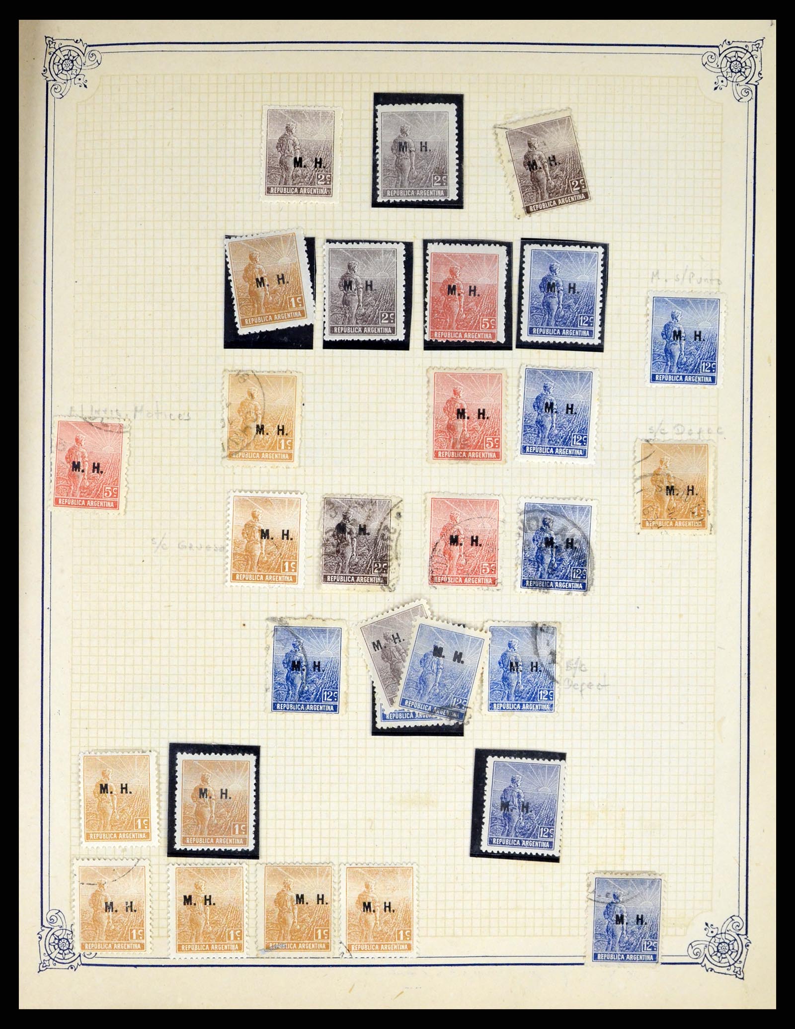 38162 0031 - Postzegelverzameling 38162 Argentinië dienst 1913-1931.