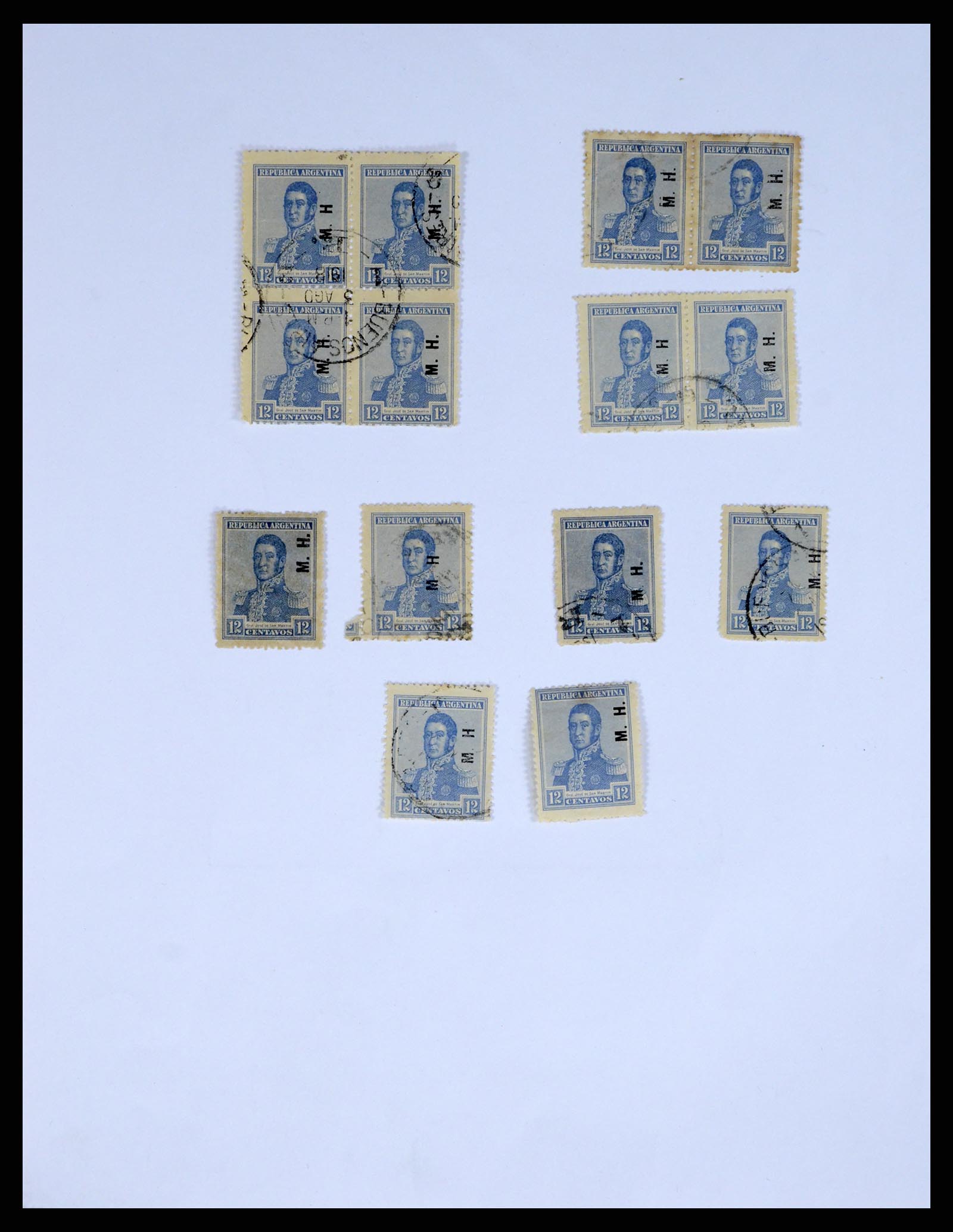 38162 0033 - Postzegelverzameling 38162 Argentinië dienst 1913-1931.