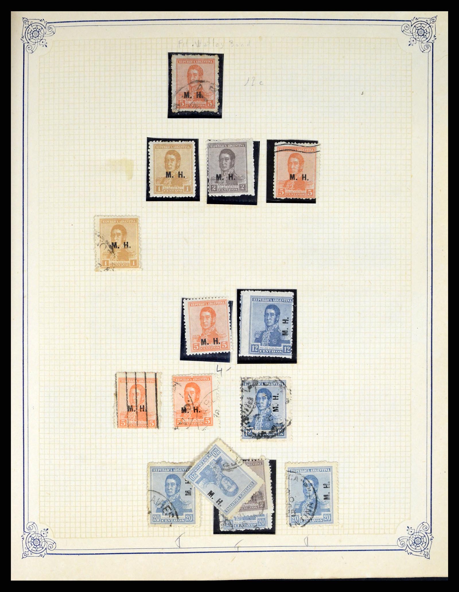 38162 0035 - Postzegelverzameling 38162 Argentinië dienst 1913-1931.