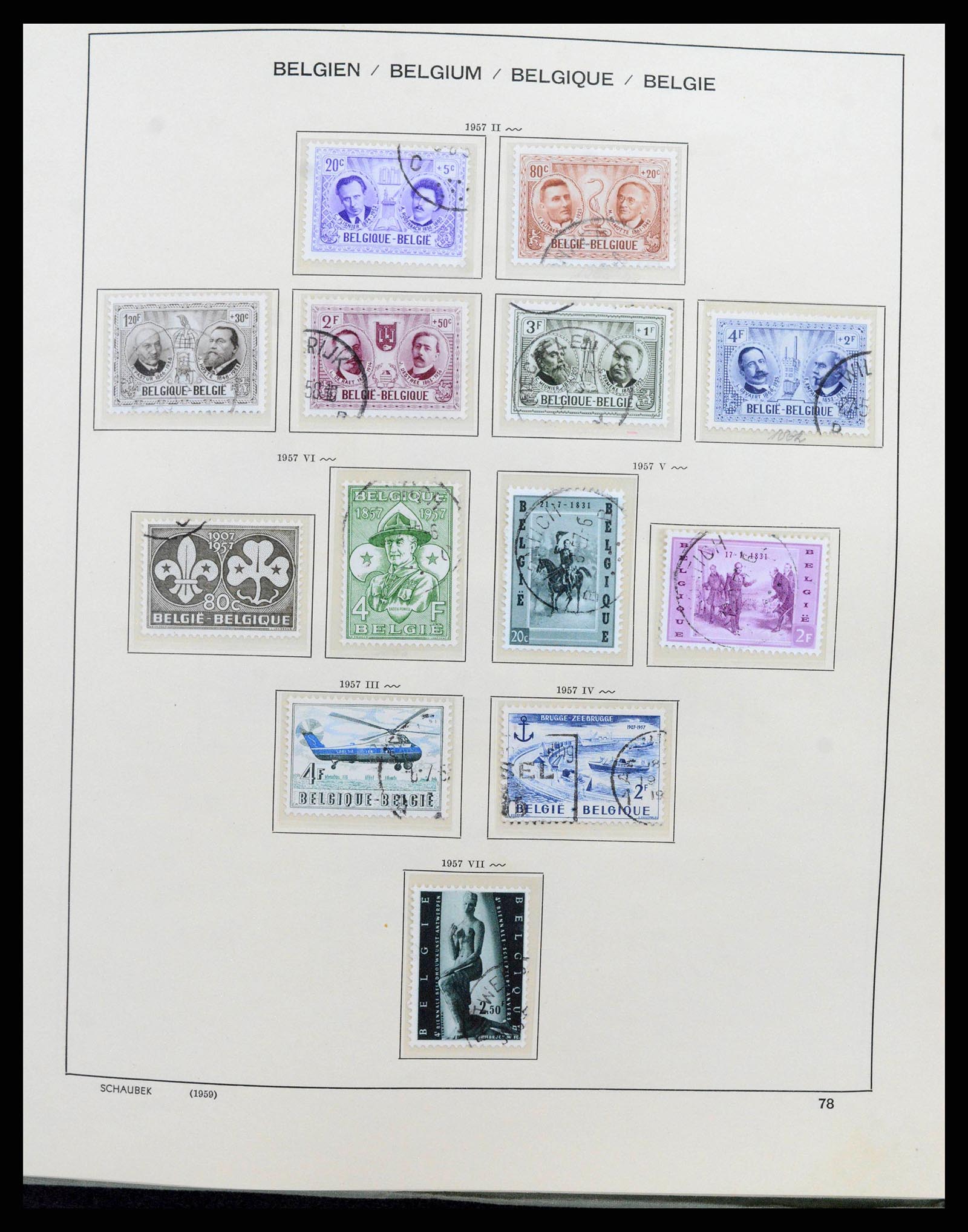 38167 0084 - Postzegelverzameling 38167 België 1849-1967.