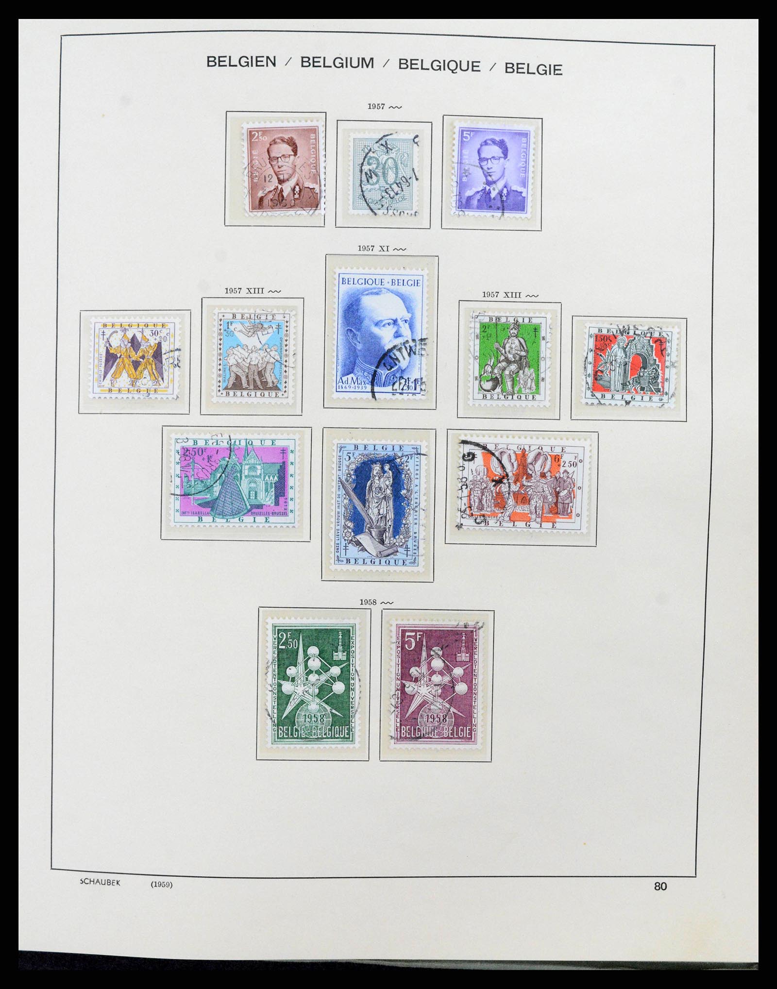 38167 0087 - Postzegelverzameling 38167 België 1849-1967.