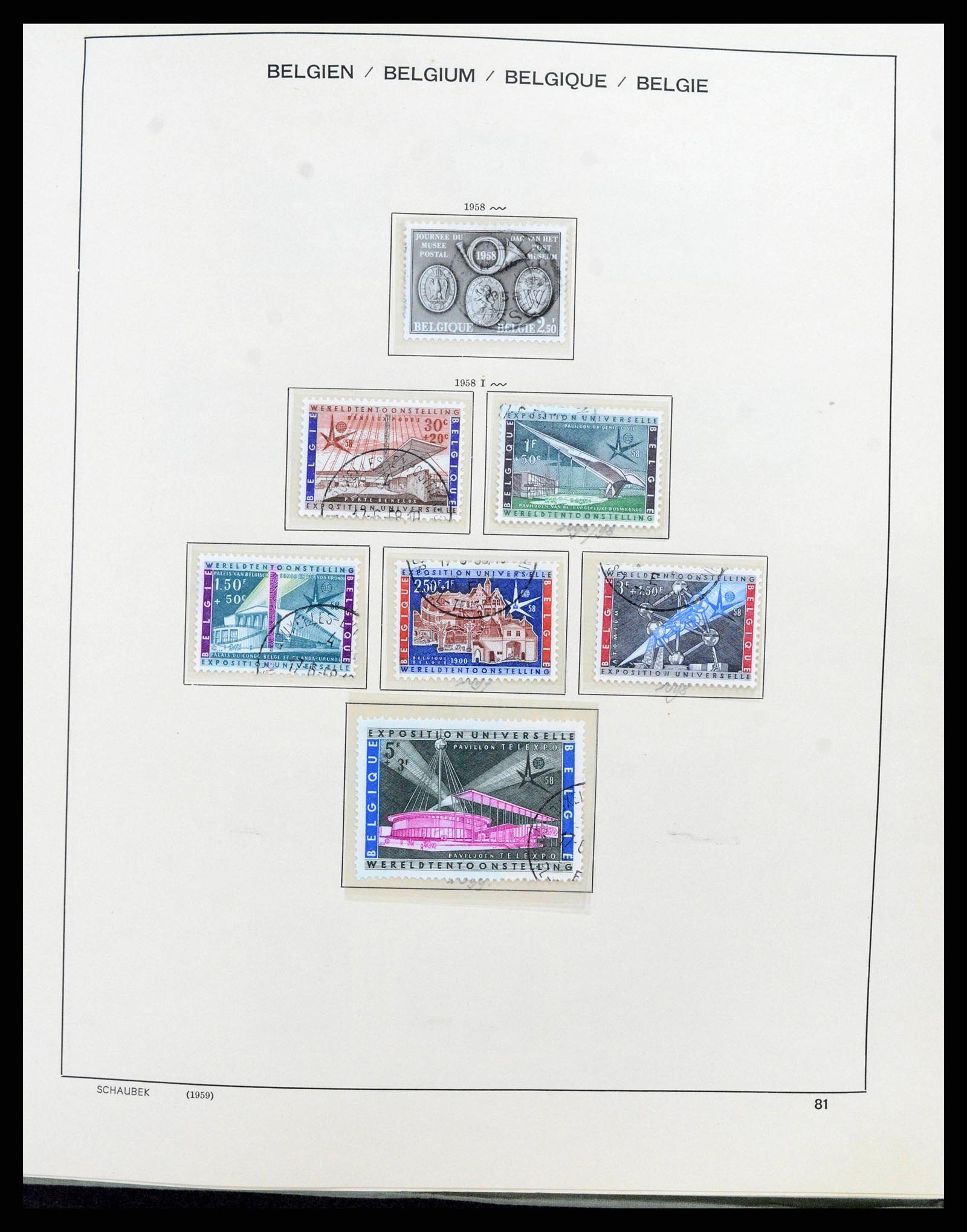 38167 0088 - Postzegelverzameling 38167 België 1849-1967.
