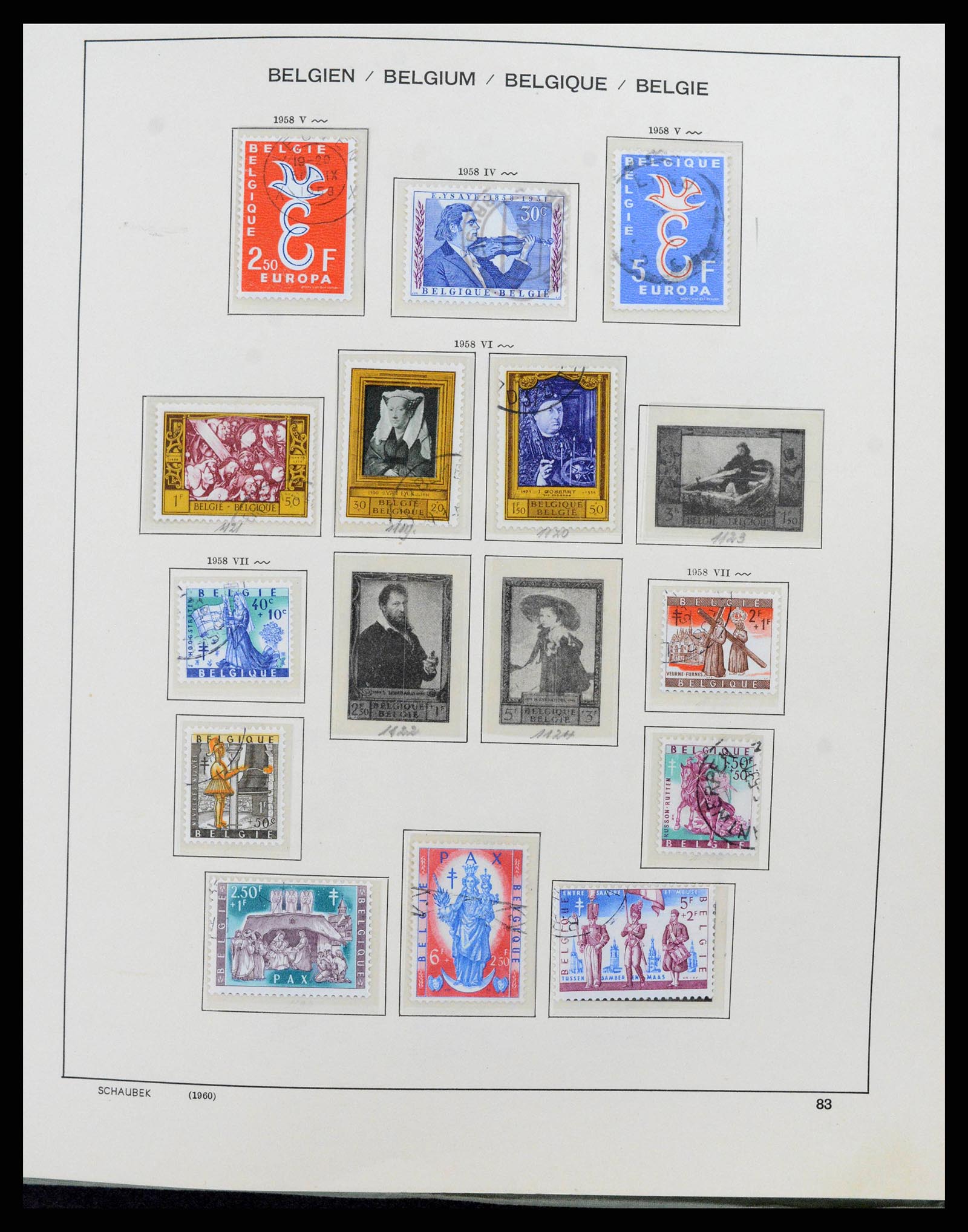 38167 0090 - Postzegelverzameling 38167 België 1849-1967.