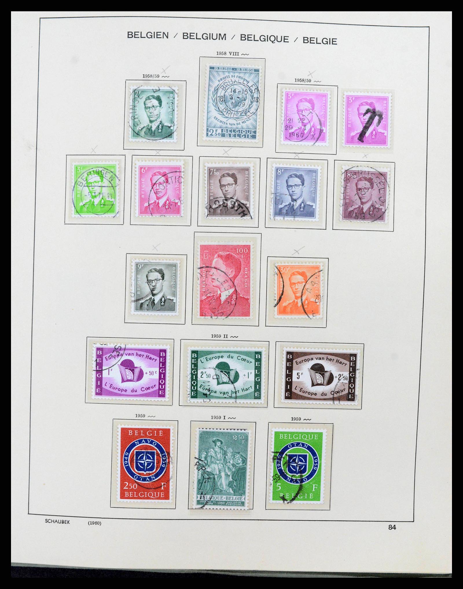 38167 0091 - Postzegelverzameling 38167 België 1849-1967.