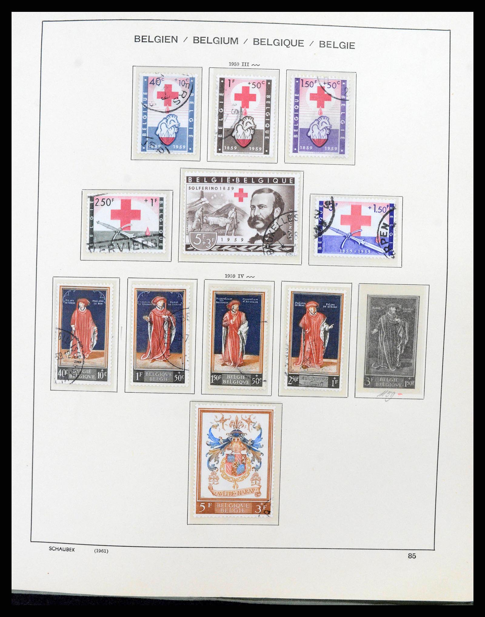 38167 0092 - Postzegelverzameling 38167 België 1849-1967.