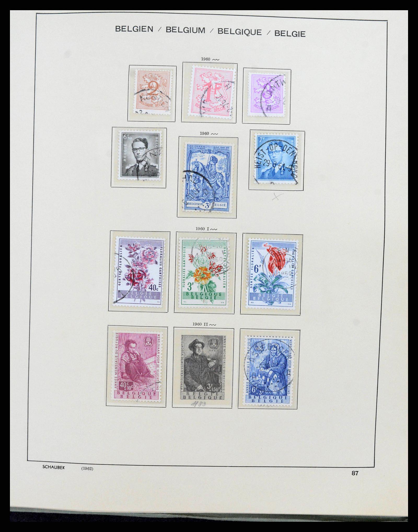 38167 0094 - Postzegelverzameling 38167 België 1849-1967.
