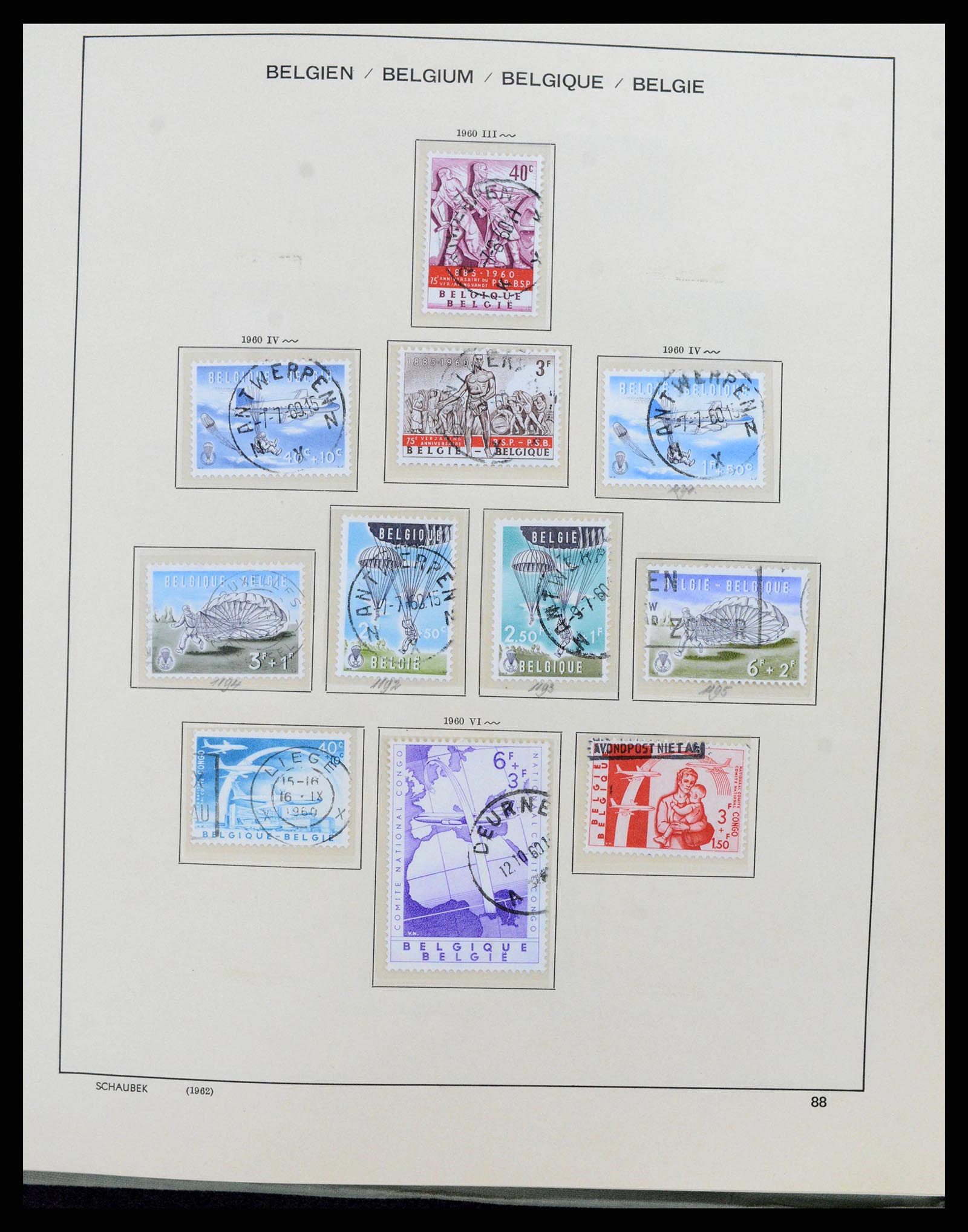 38167 0097 - Postzegelverzameling 38167 België 1849-1967.