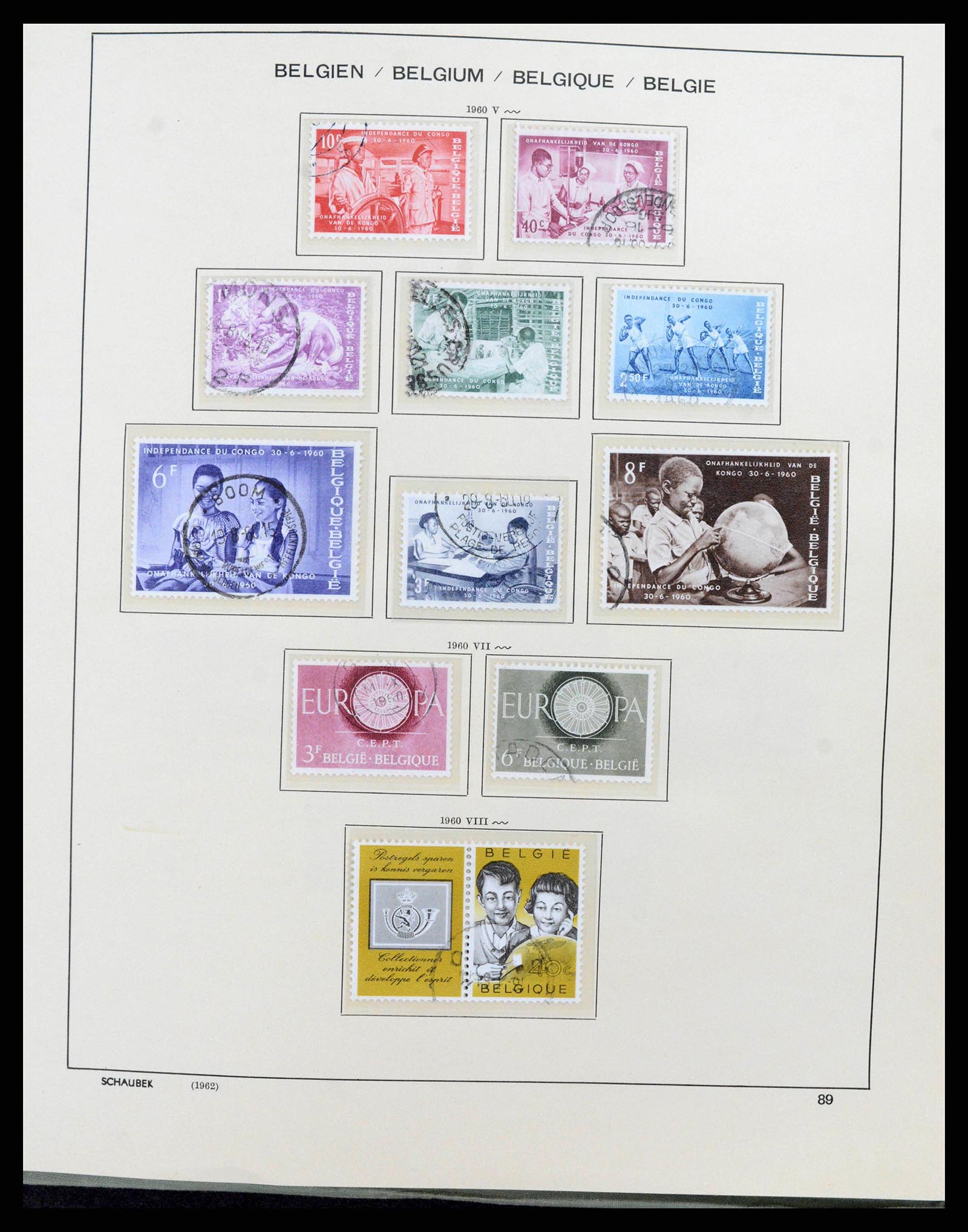 38167 0098 - Postzegelverzameling 38167 België 1849-1967.