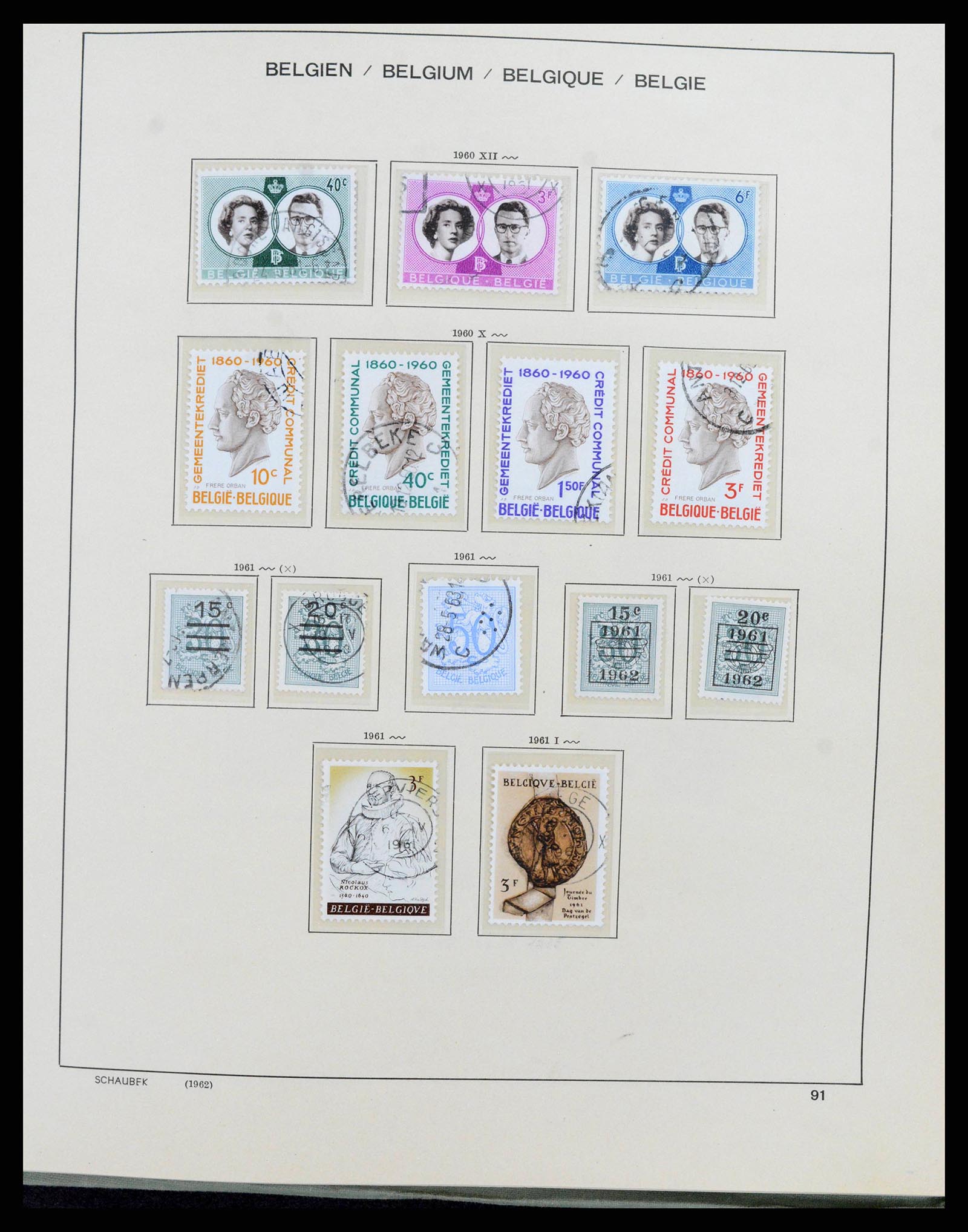 38167 0100 - Postzegelverzameling 38167 België 1849-1967.