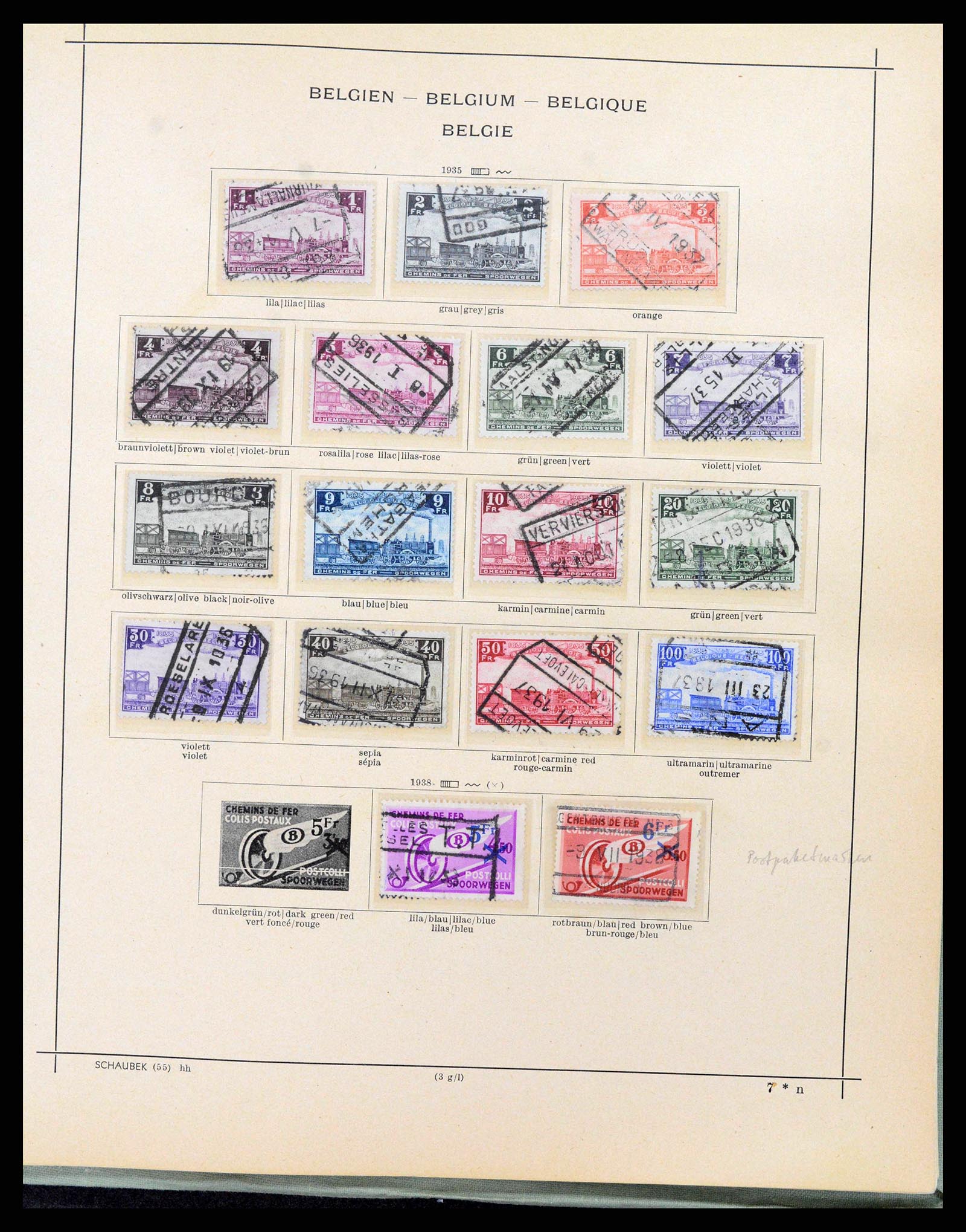 38167 0147 - Postzegelverzameling 38167 België 1849-1967.