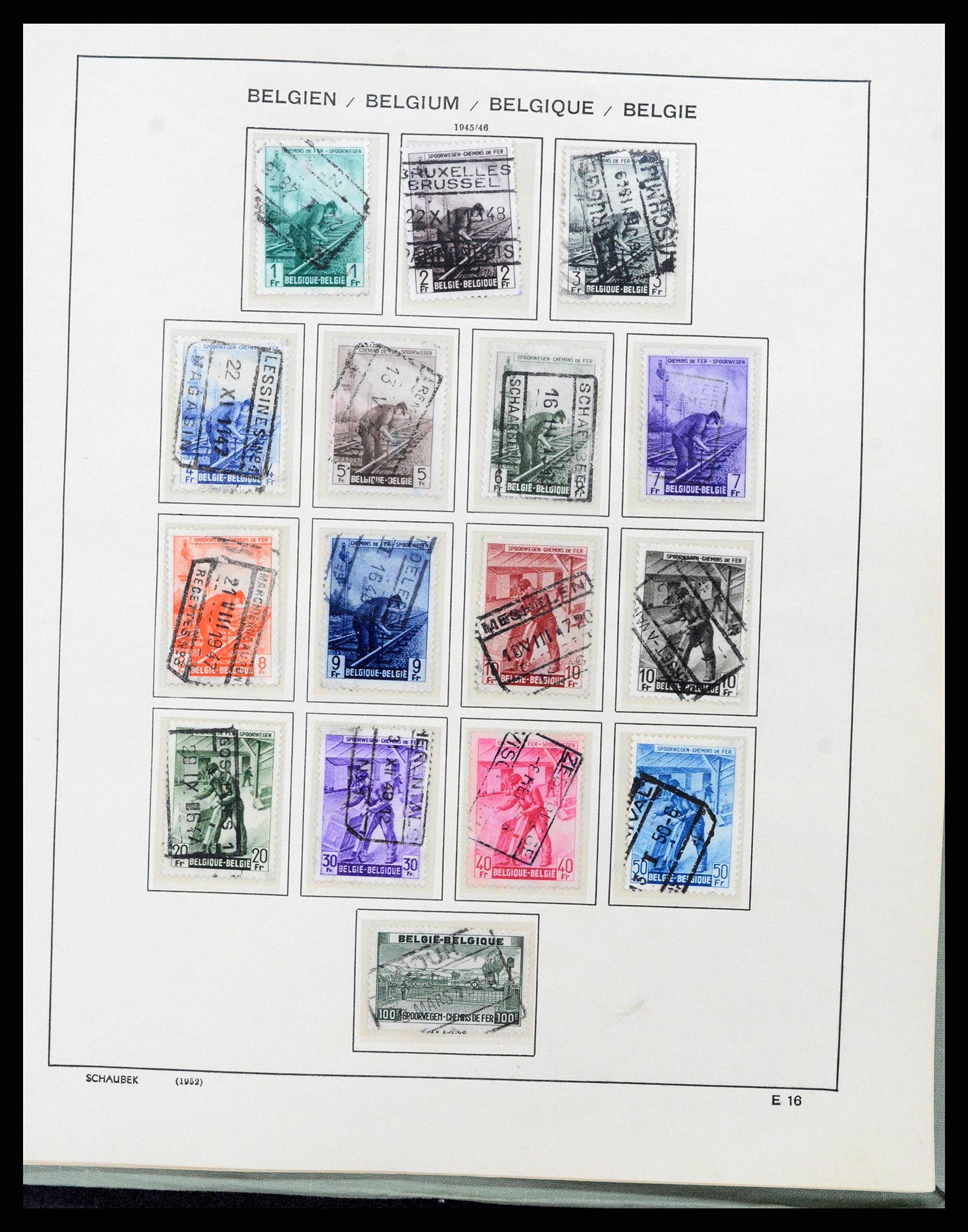 38167 0153 - Postzegelverzameling 38167 België 1849-1967.