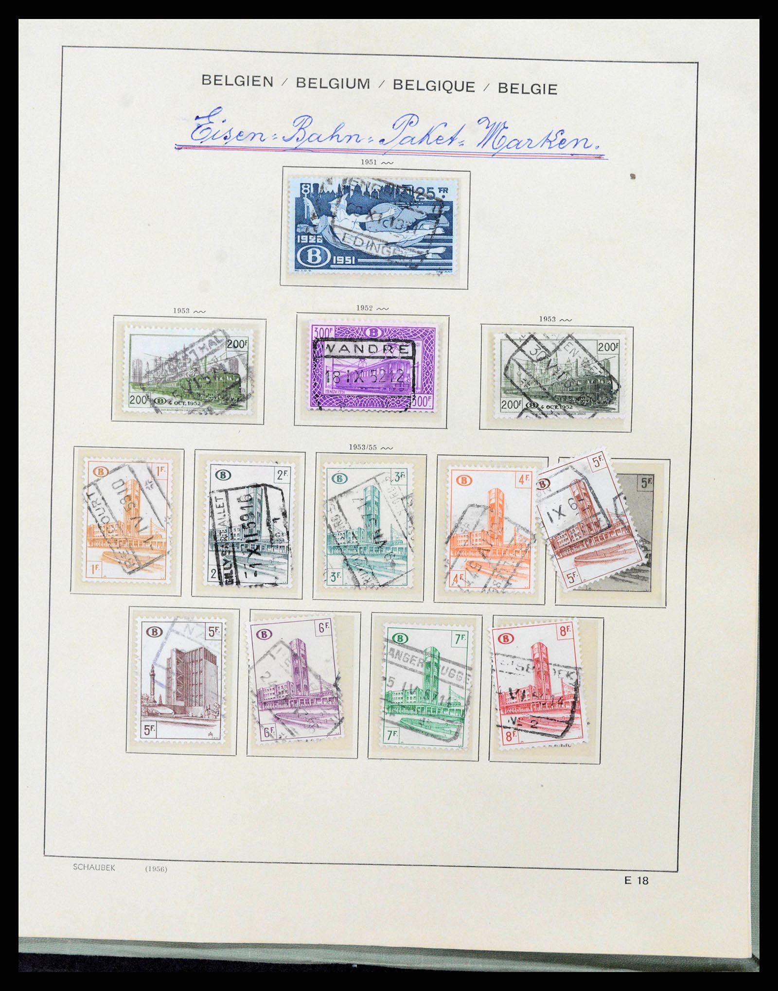 38167 0155 - Postzegelverzameling 38167 België 1849-1967.