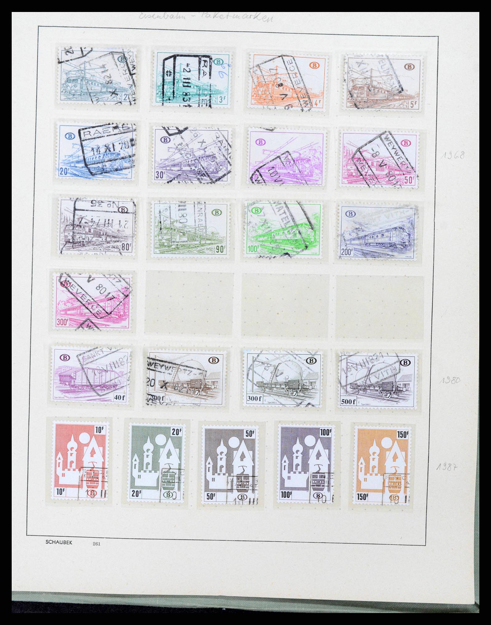38167 0157 - Postzegelverzameling 38167 België 1849-1967.