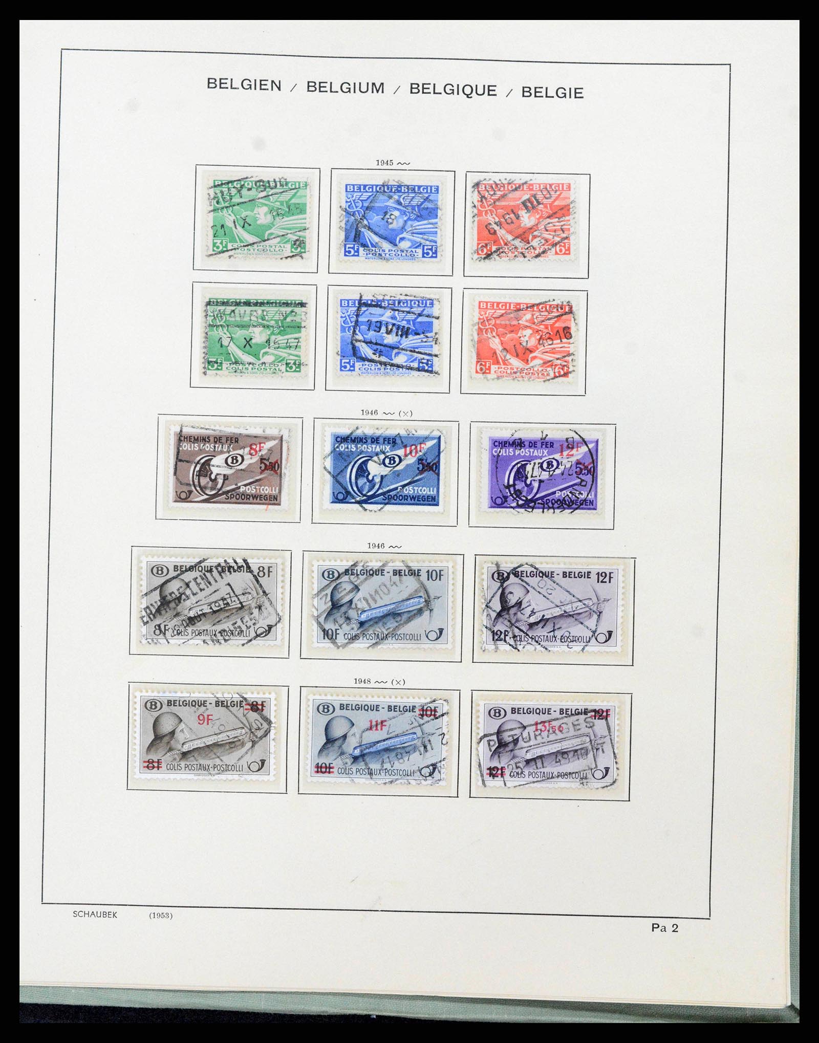 38167 0159 - Postzegelverzameling 38167 België 1849-1967.