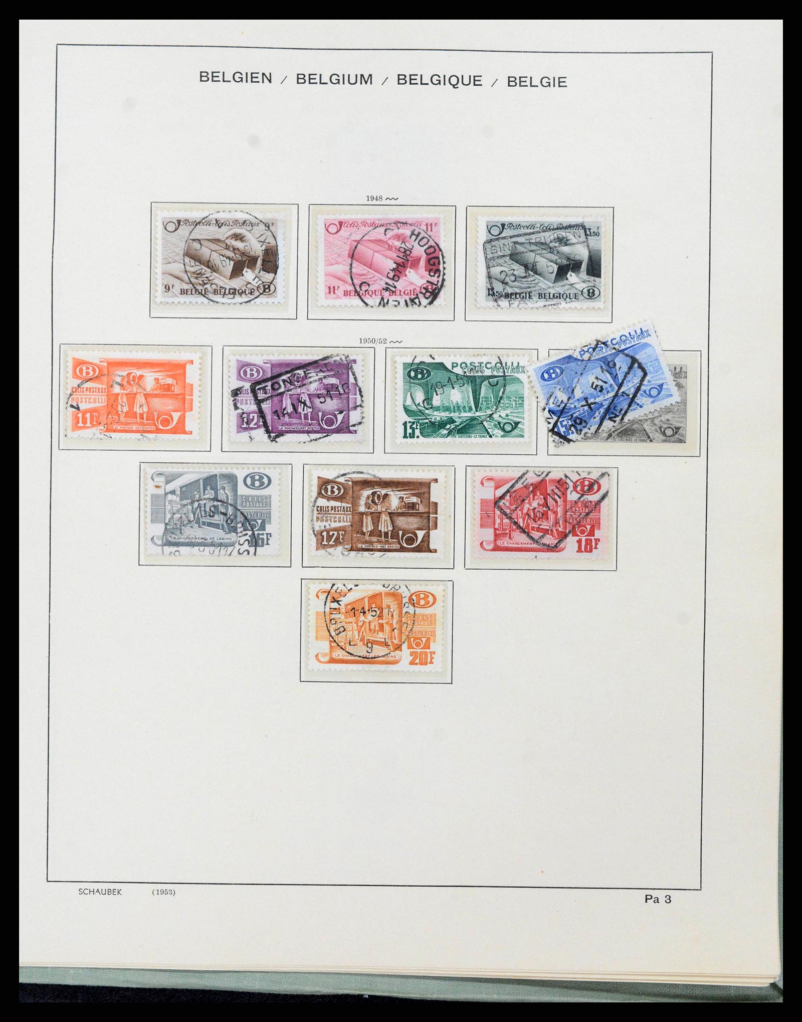 38167 0160 - Postzegelverzameling 38167 België 1849-1967.