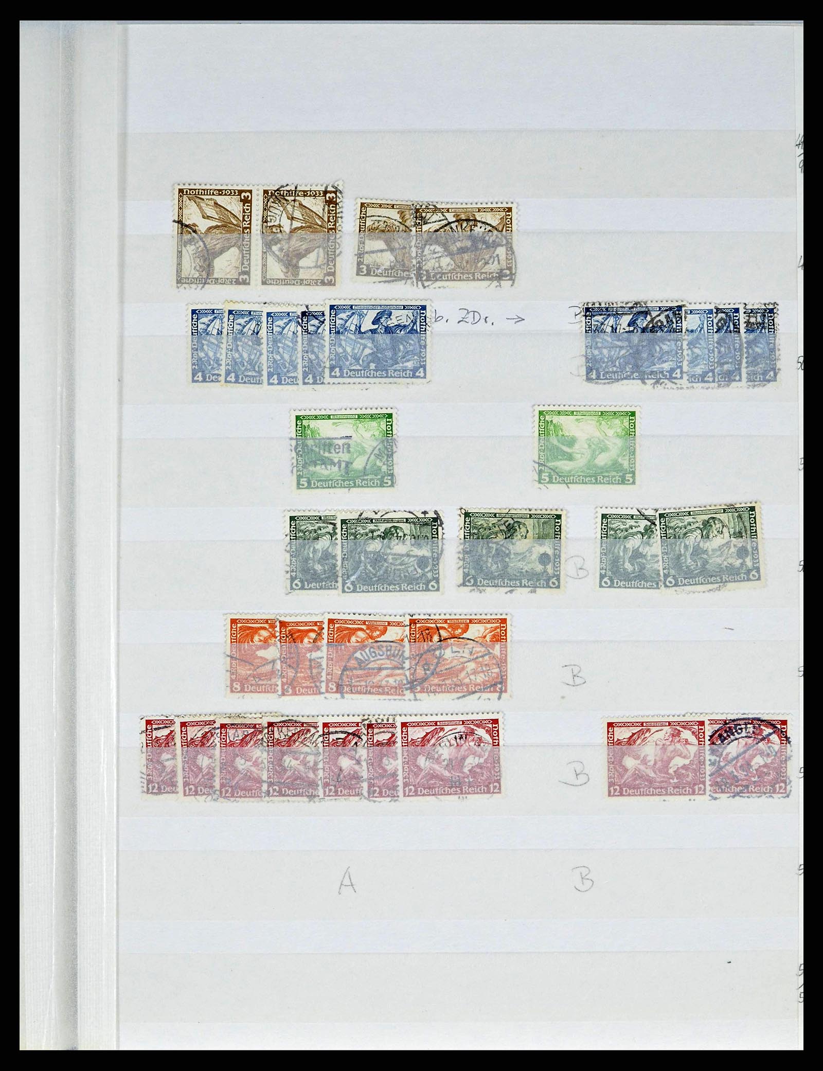 38184 0030 - Postzegelverzameling 38184 Duitse Rijk combinaties 1915-1941.