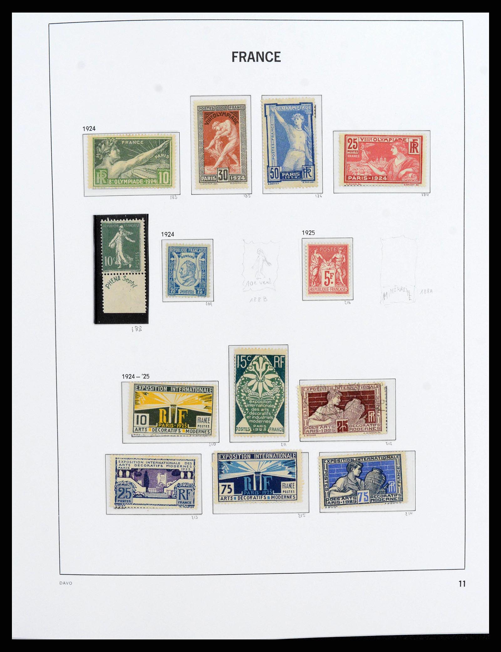 38209 0012 - Stamp collection 38209 France 1849-2020.