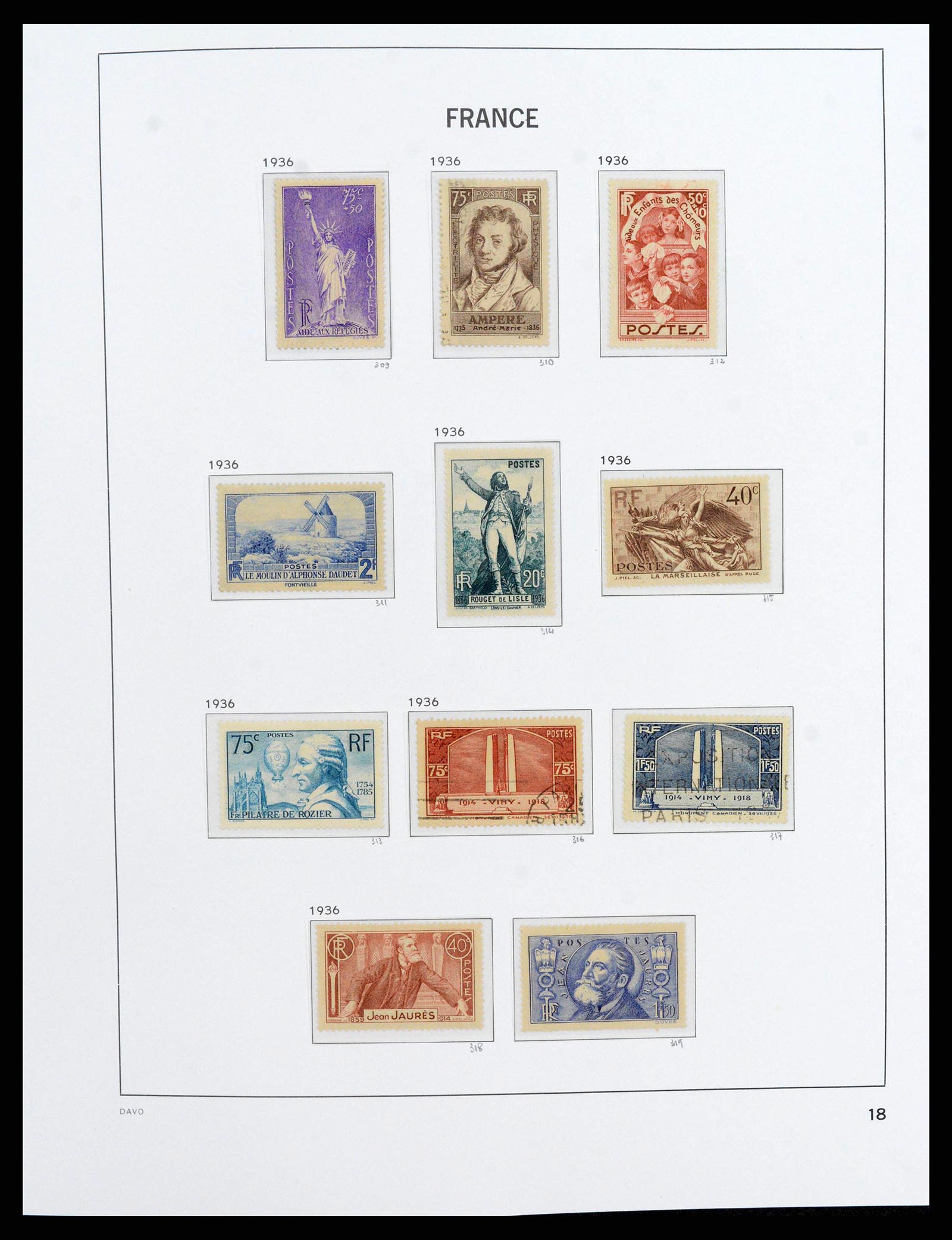 38209 0019 - Stamp collection 38209 France 1849-2020.