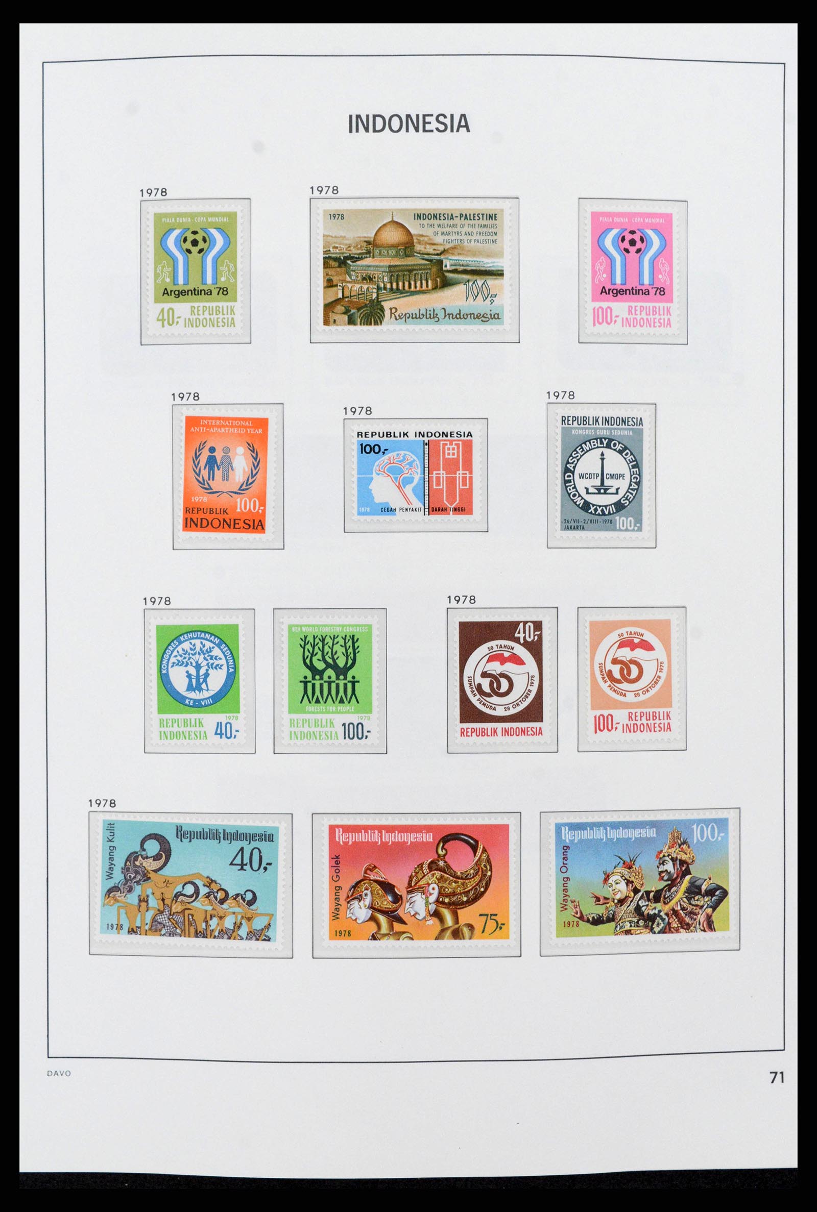 38272 0087 - Postzegelverzameling 38272 Indonesië 1949-2009.