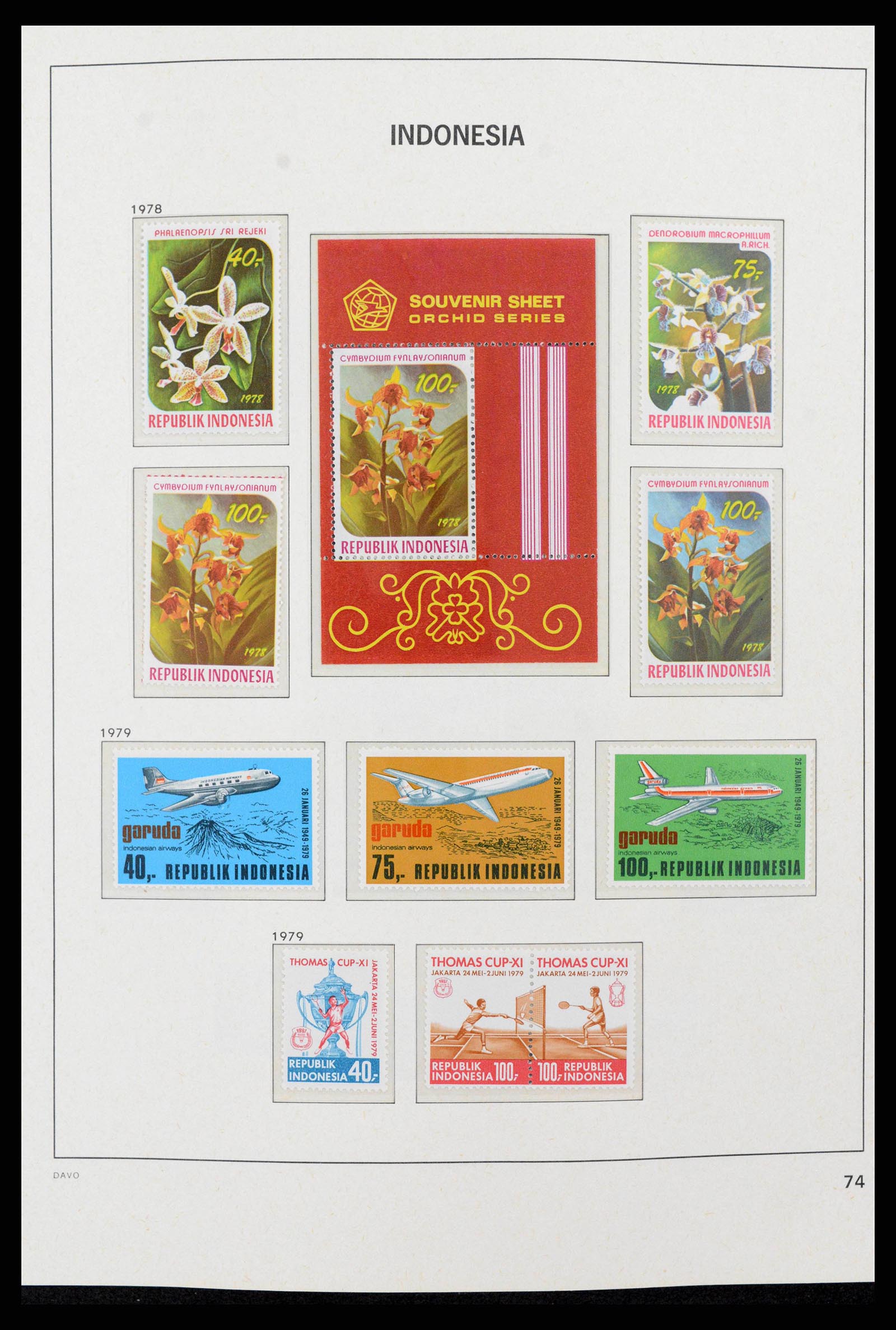 38272 0090 - Postzegelverzameling 38272 Indonesië 1949-2009.