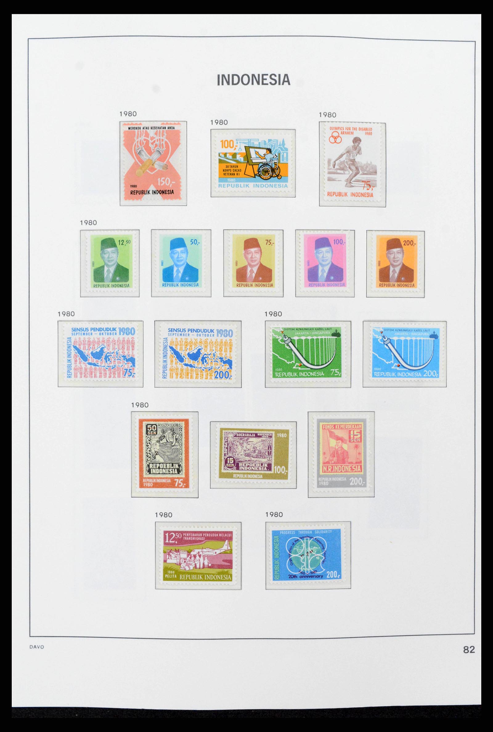 38272 0098 - Postzegelverzameling 38272 Indonesië 1949-2009.